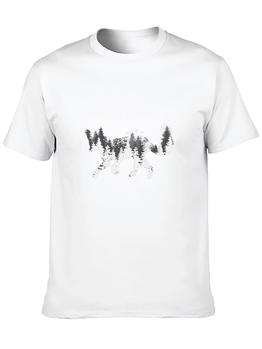 Forest Fox Graphic T-Shirt - Black