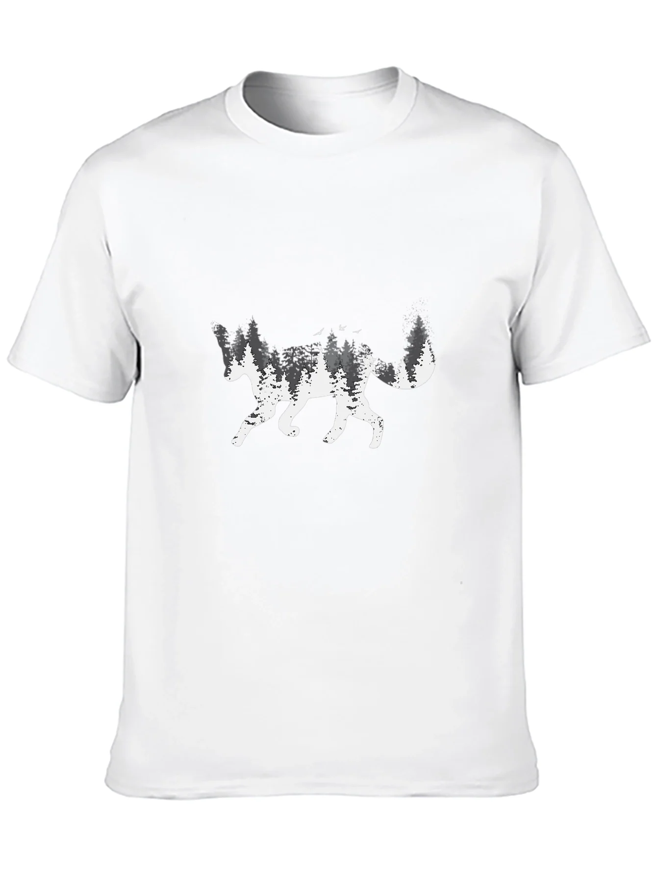 Forest Fox Graphic T-Shirt - Black