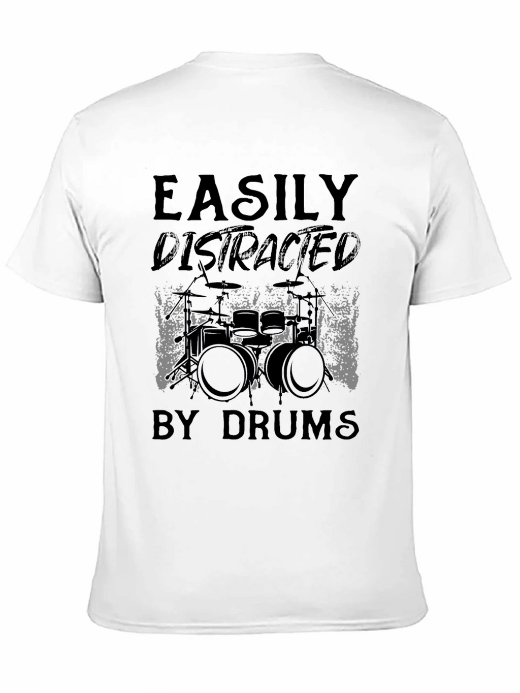 Easily Distracted By Drums Graphic Tee - Black