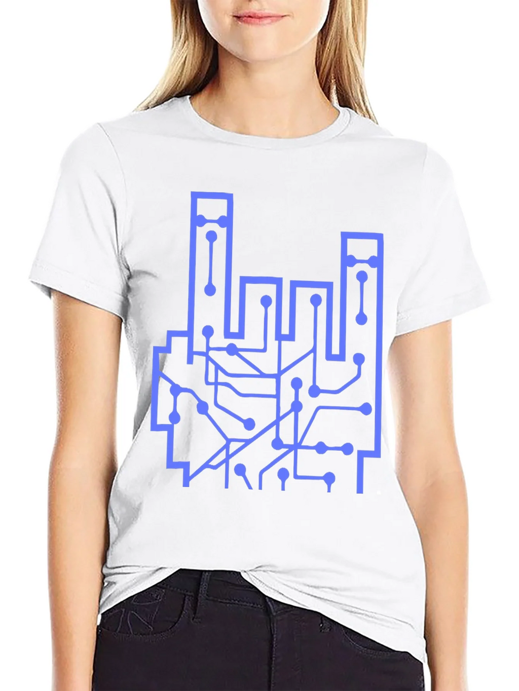 Circuit Board Hand Graphic T-Shirt