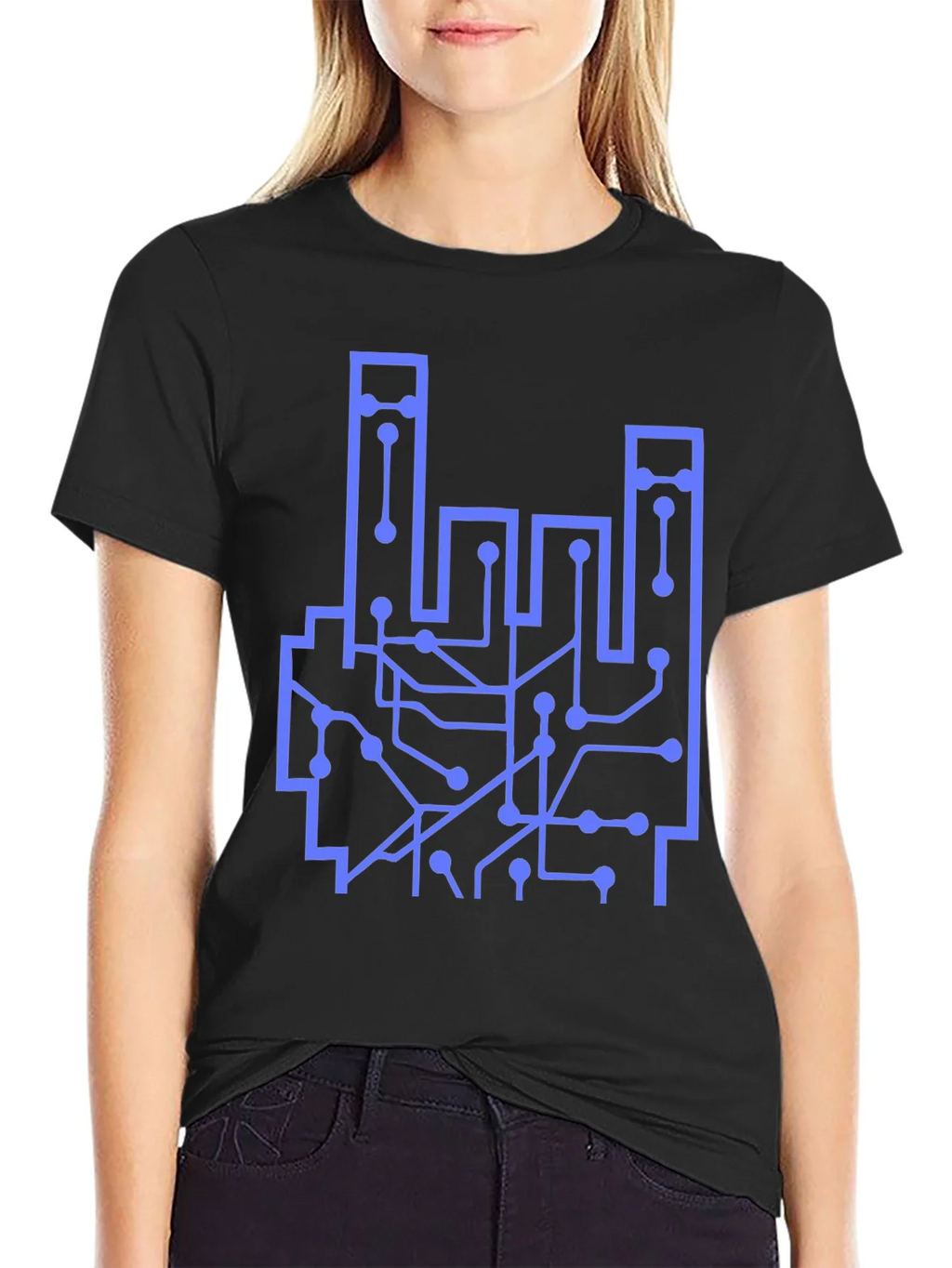 Circuit Board Hand Graphic T-Shirt
