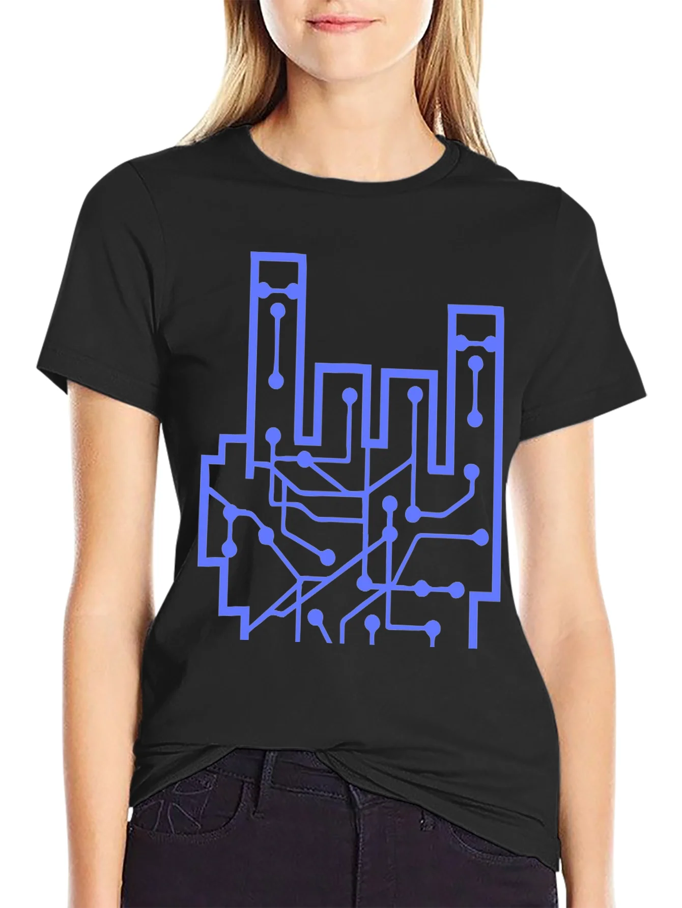 Circuit Board Hand Graphic T-Shirt