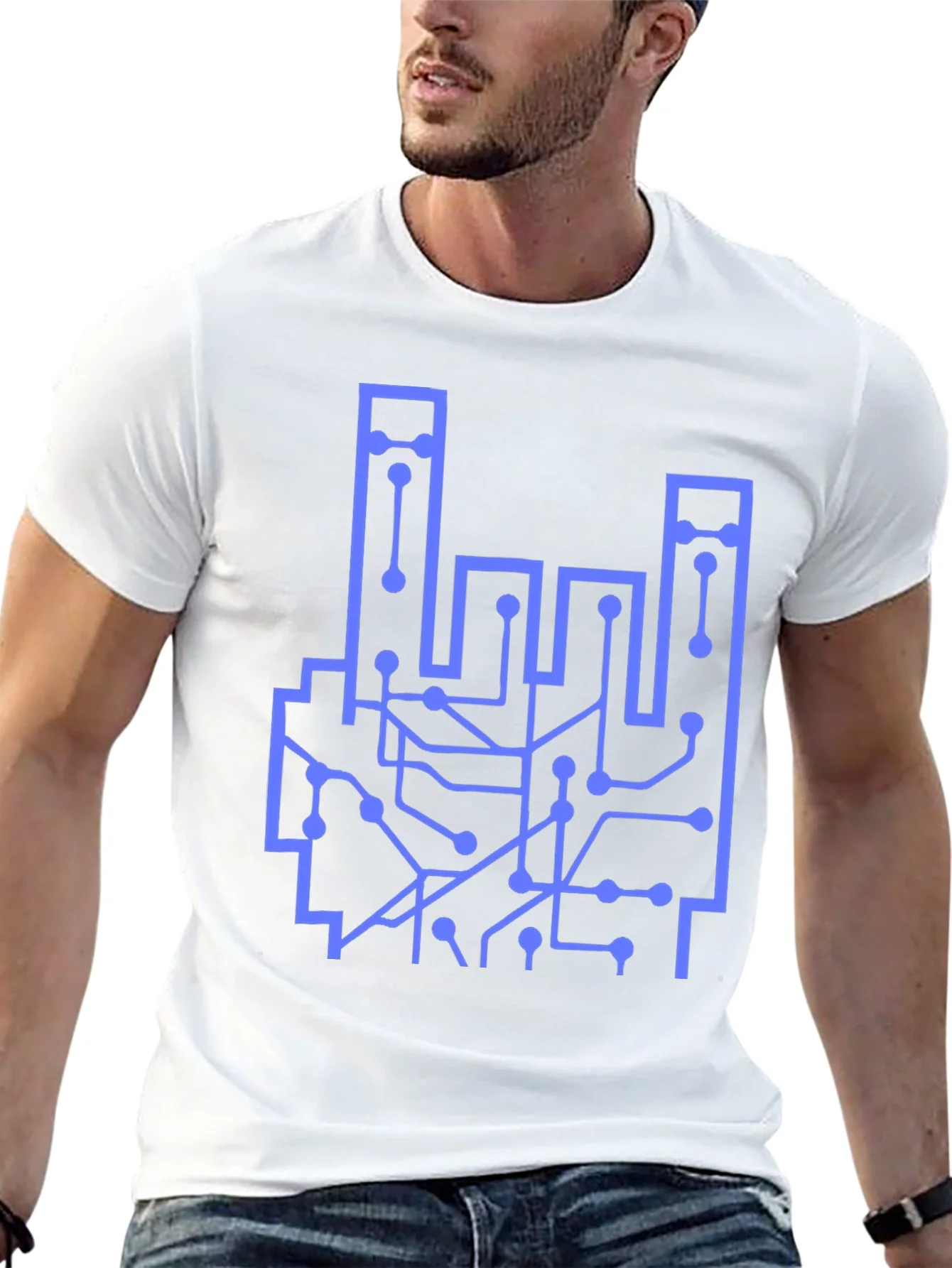 Circuit Board Hand Graphic T-Shirt