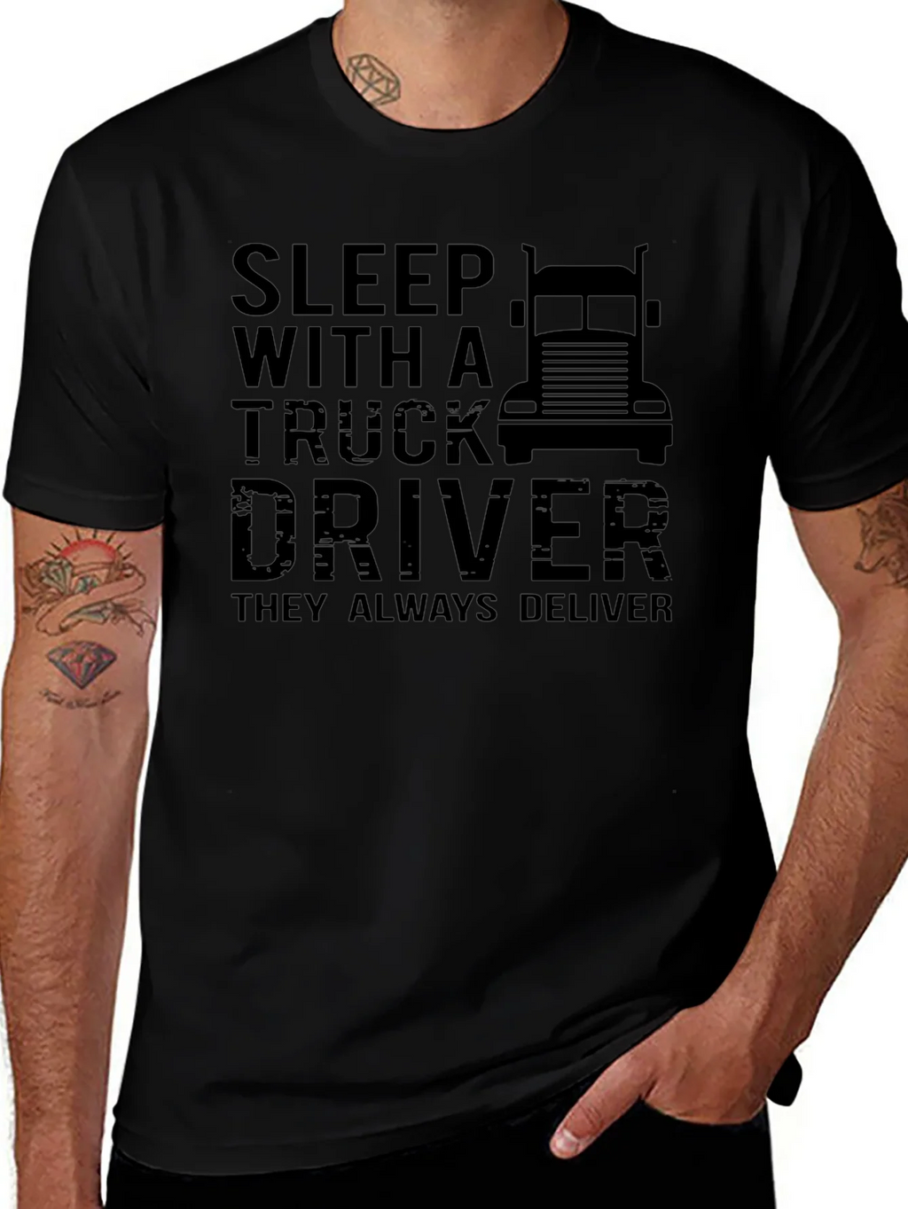 Sleep With A Truck Driver Graphic T-Shirt