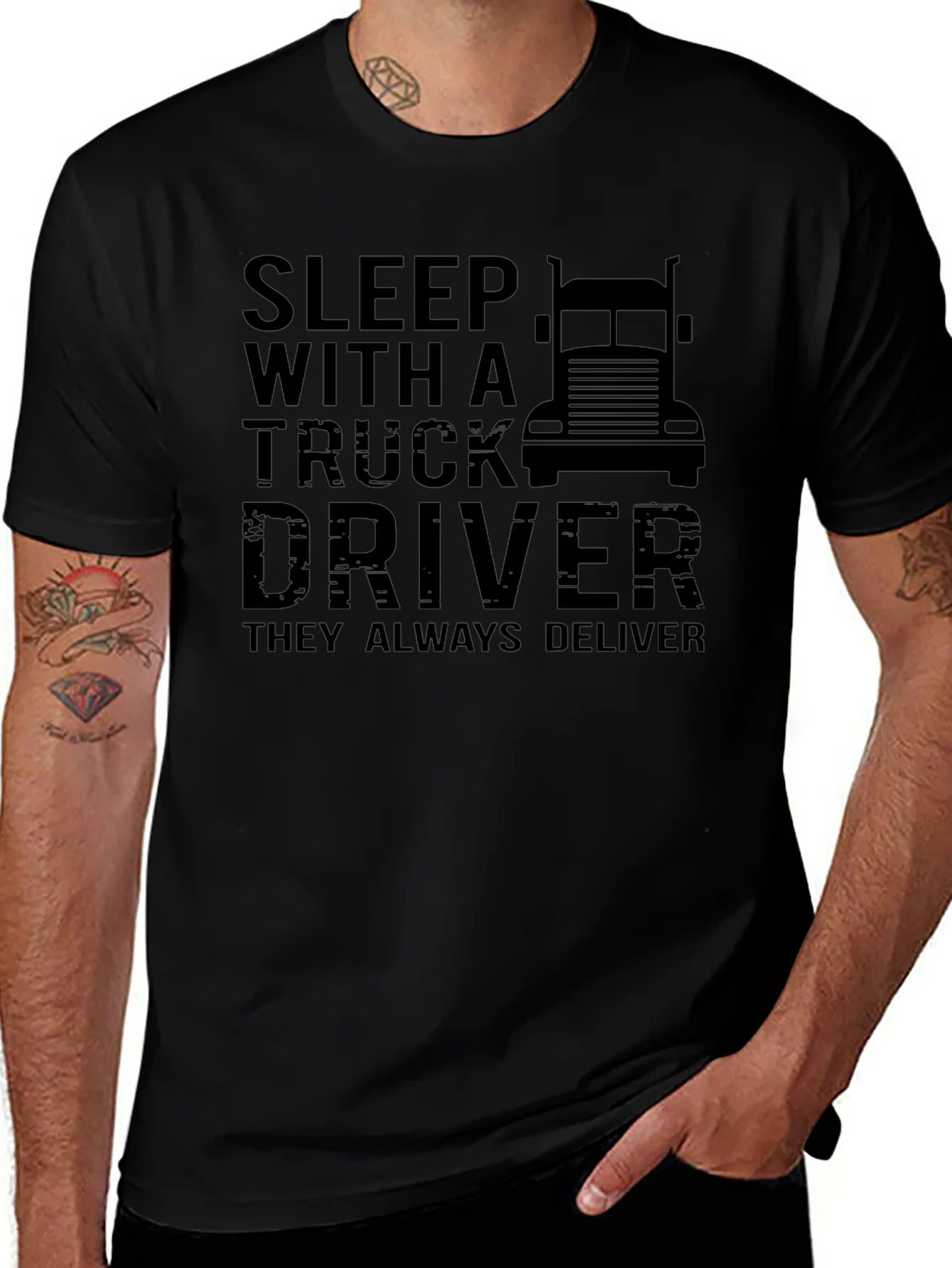 Sleep With A Truck Driver Graphic T-Shirt