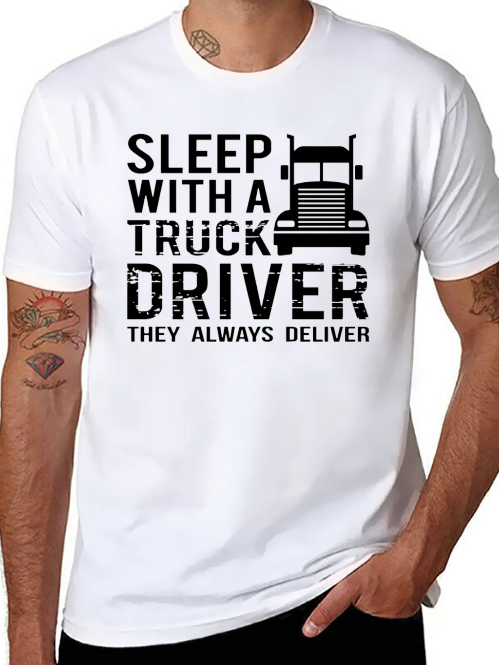 Sleep With A Truck Driver Graphic T-Shirt