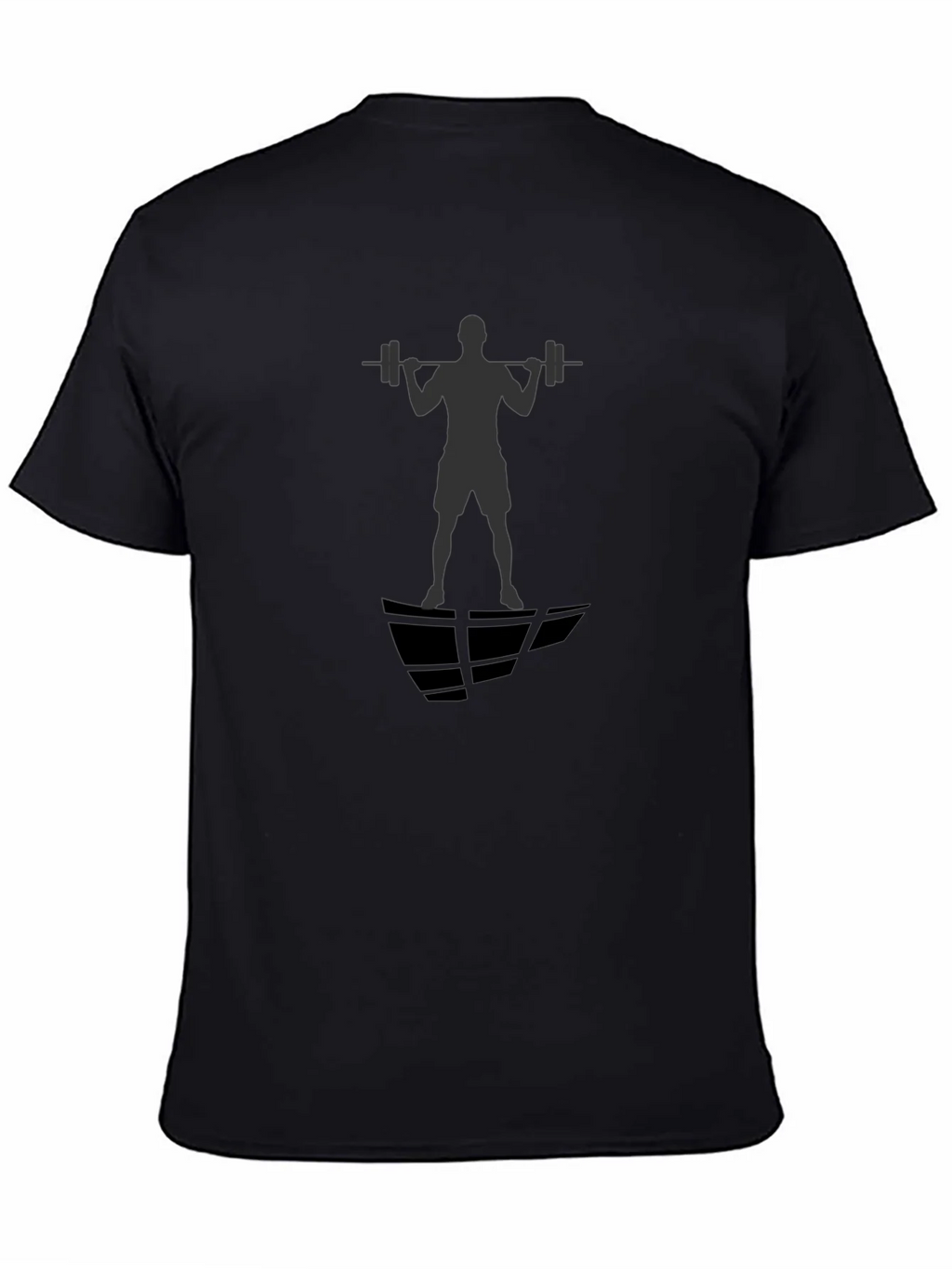 Gym Silhouette Graphic Black T-Shirt
