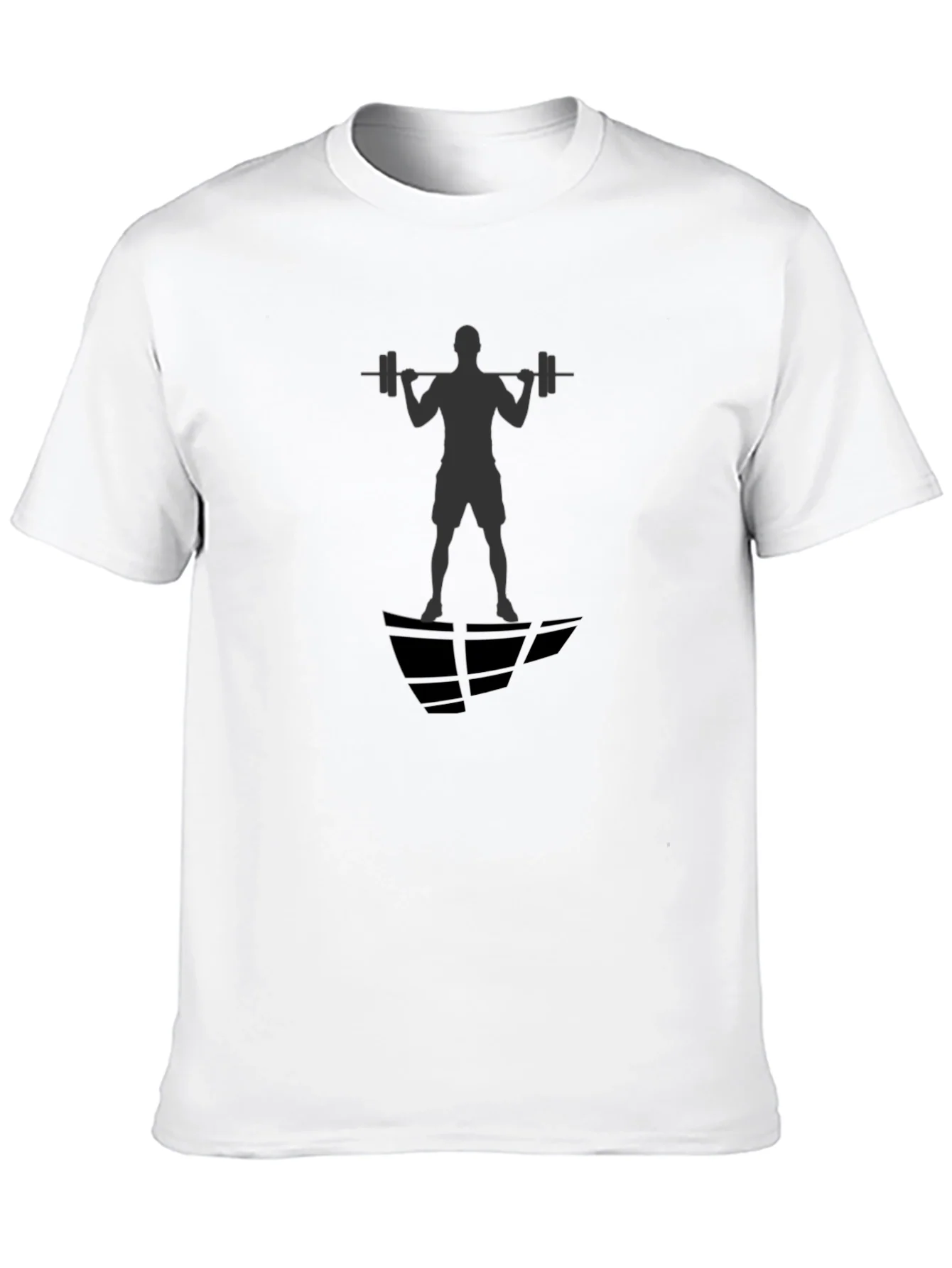 Gym Silhouette Graphic Black T-Shirt