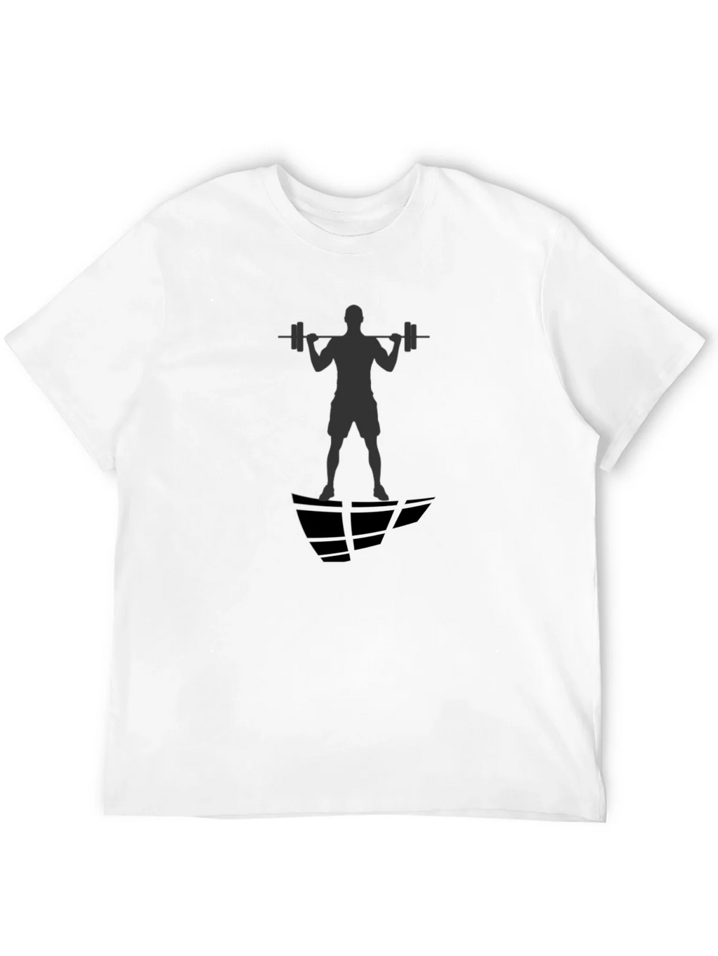 Gym Silhouette Graphic Black T-Shirt