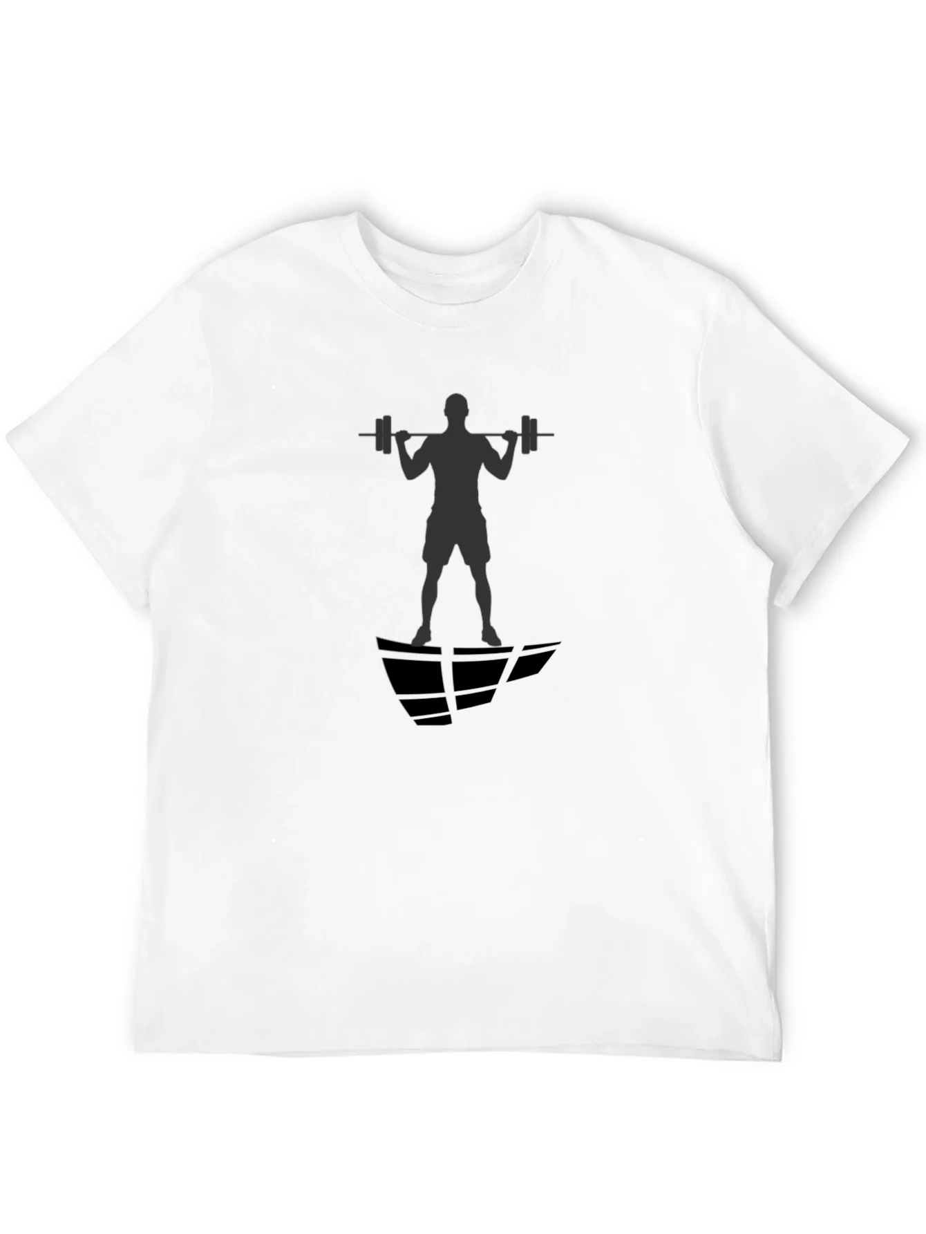 Gym Silhouette Graphic Black T-Shirt