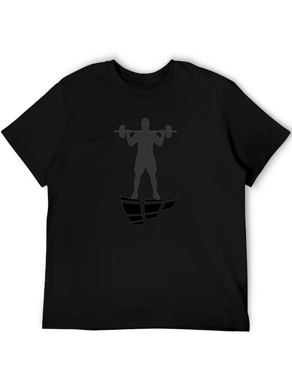 Gym Silhouette Graphic Black T-Shirt