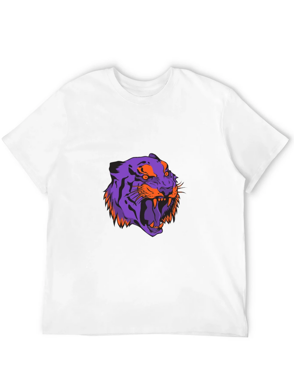 Bold Tiger Graphic Tee - Black Cotton Blend