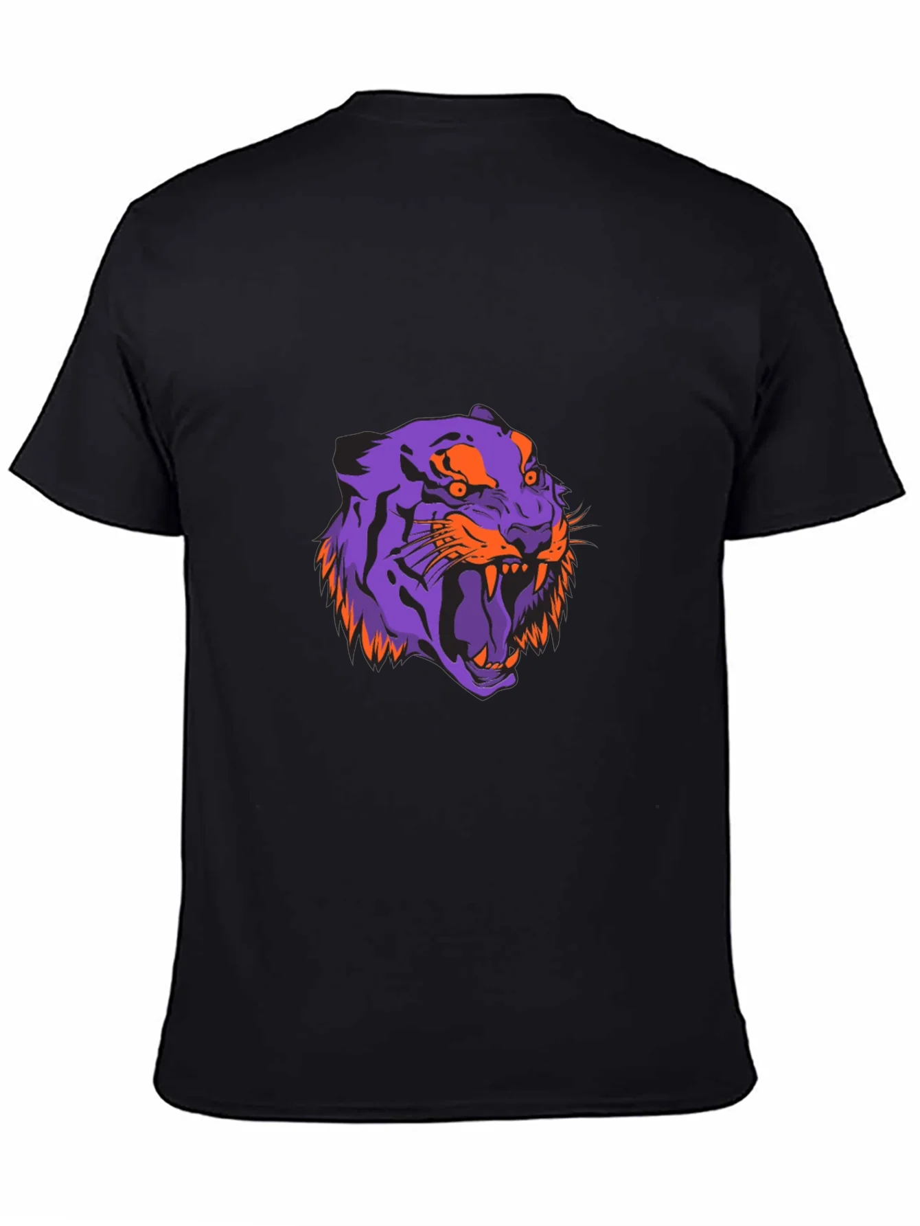 Bold Tiger Graphic Tee - Black Cotton Blend
