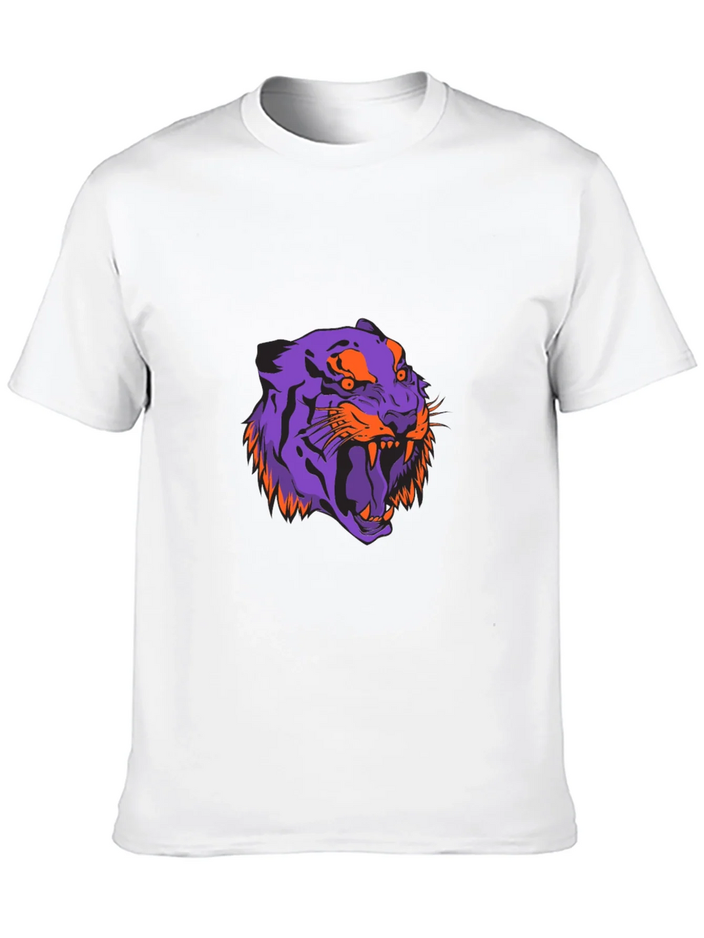 Bold Tiger Graphic Tee - Black Cotton Blend