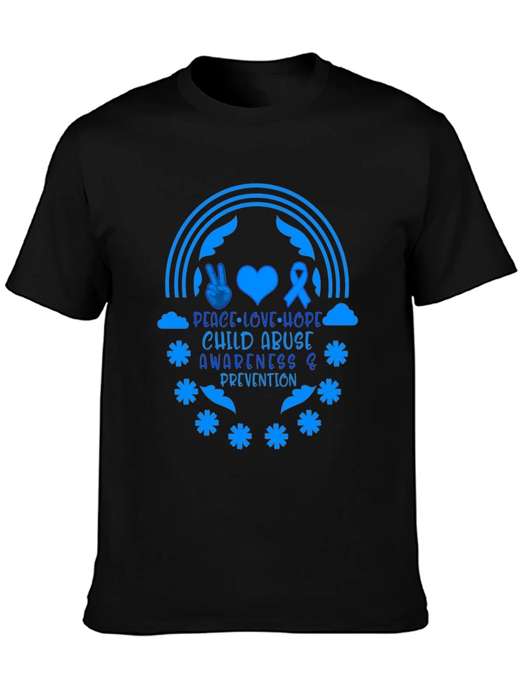 Child Abuse Awareness Tee - Peace Love Hope