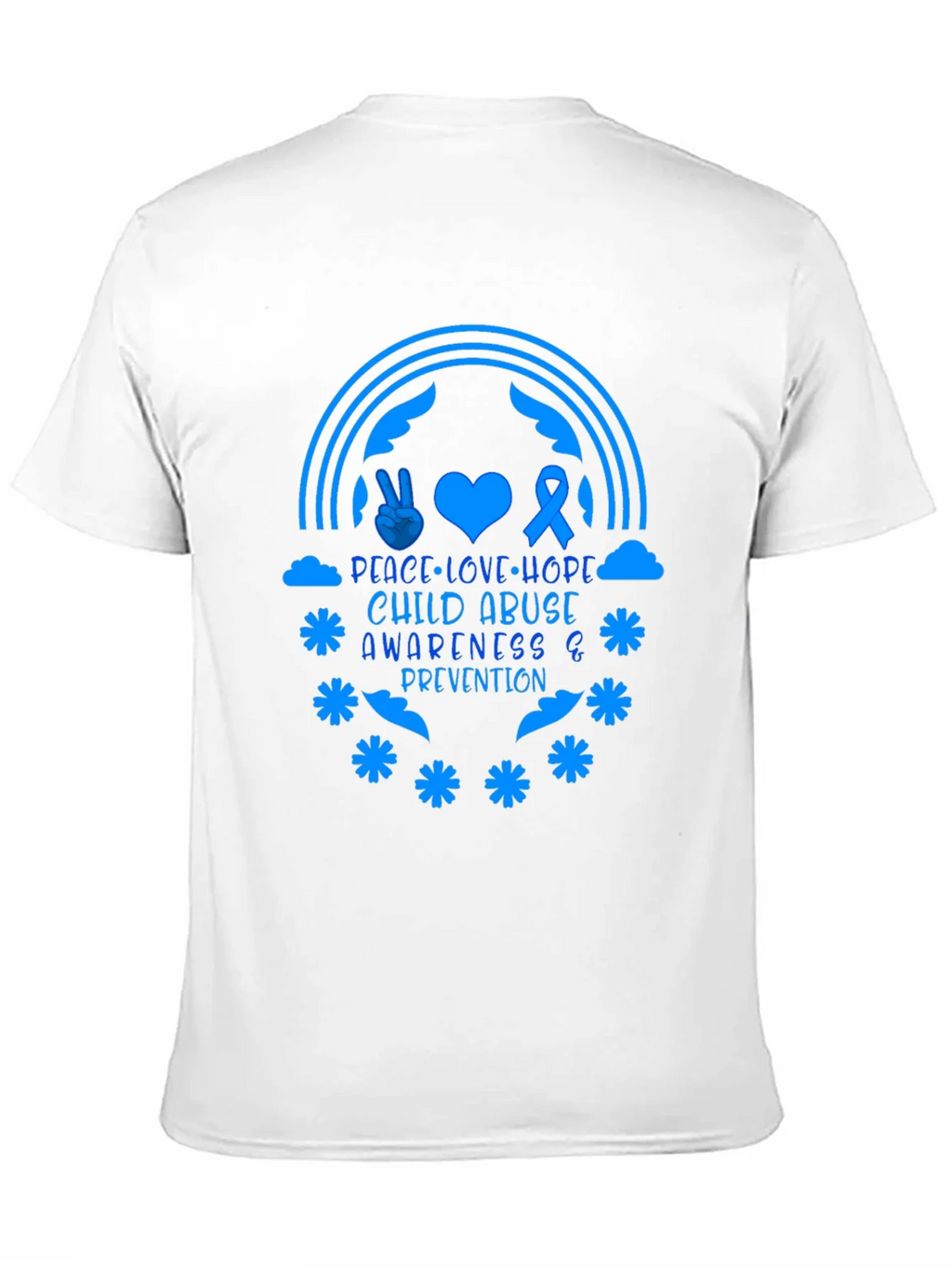 Child Abuse Awareness Tee - Peace Love Hope
