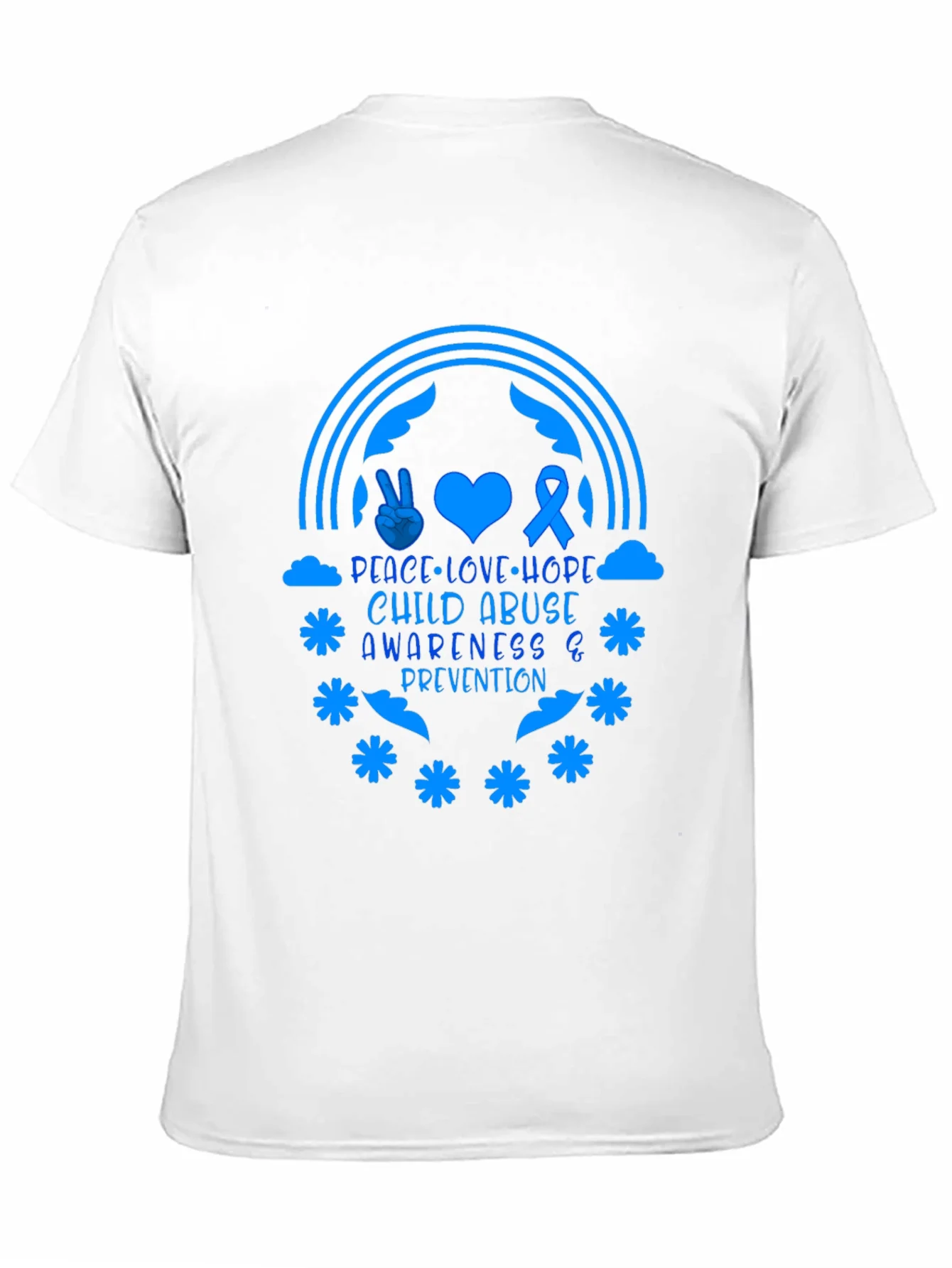 Child Abuse Awareness Tee - Peace Love Hope