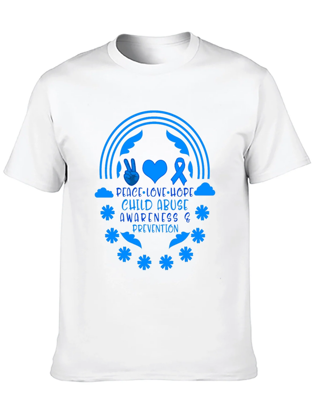Child Abuse Awareness Tee - Peace Love Hope