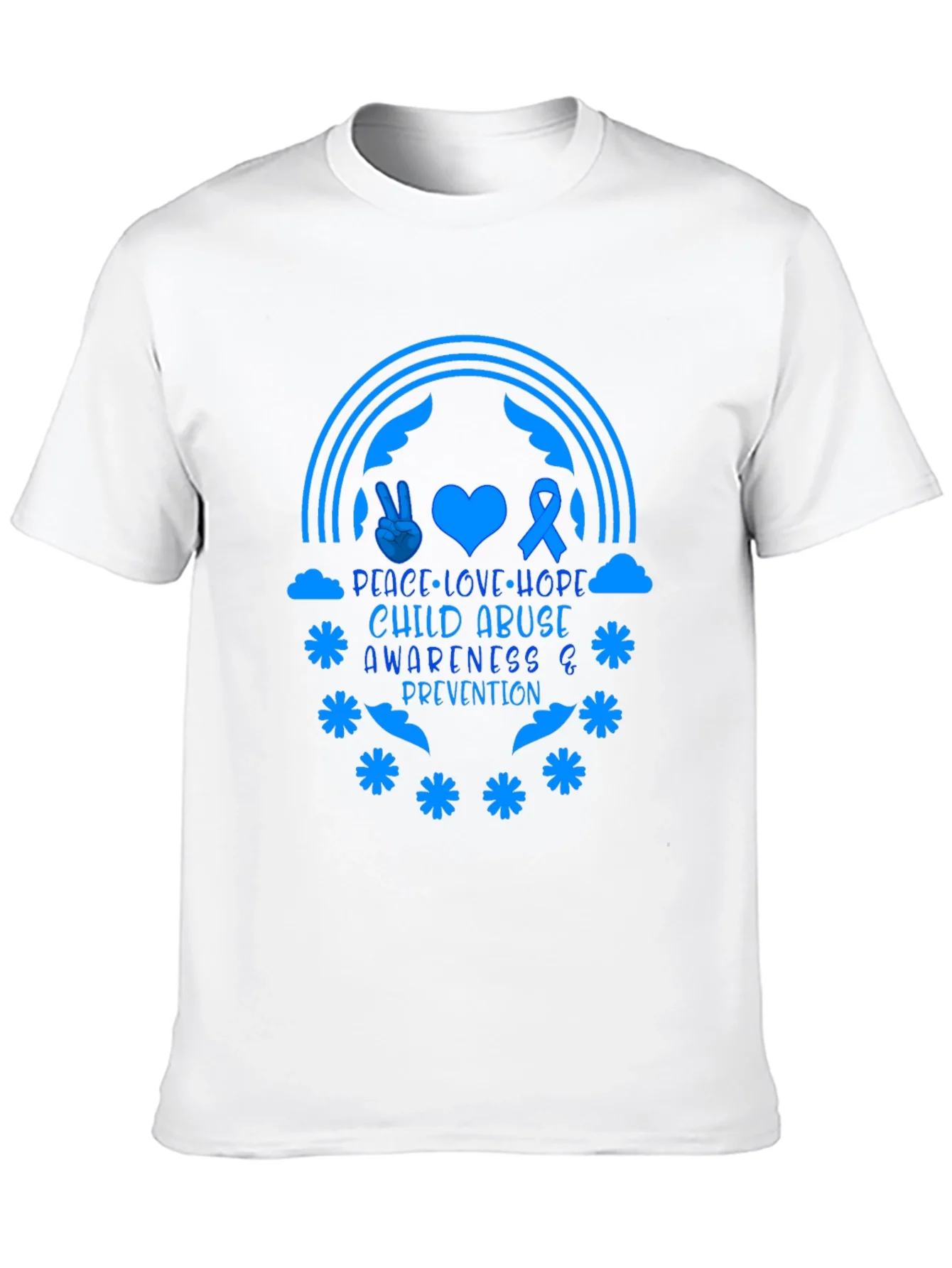 Child Abuse Awareness Tee - Peace Love Hope