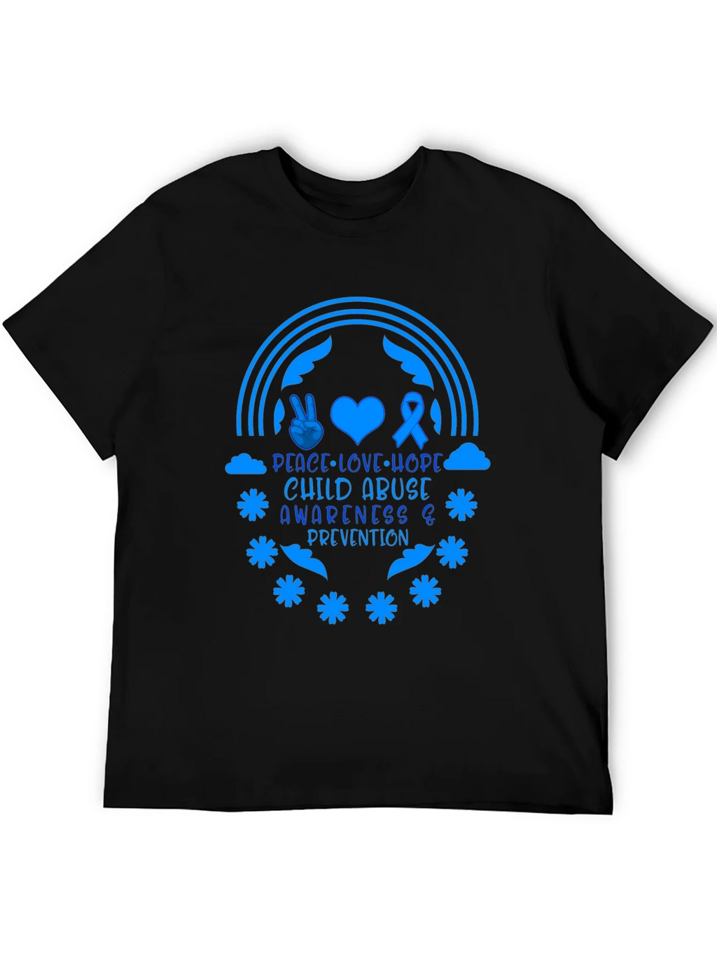 Child Abuse Awareness Tee - Peace Love Hope