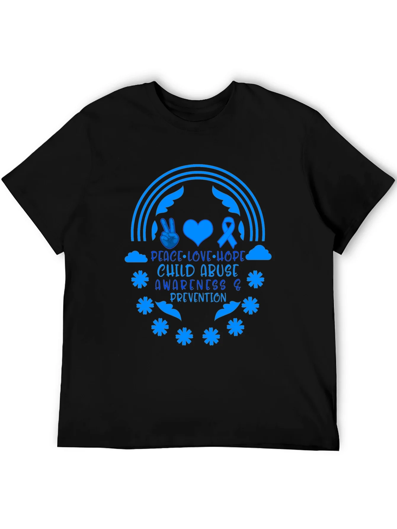 Child Abuse Awareness Tee - Peace Love Hope