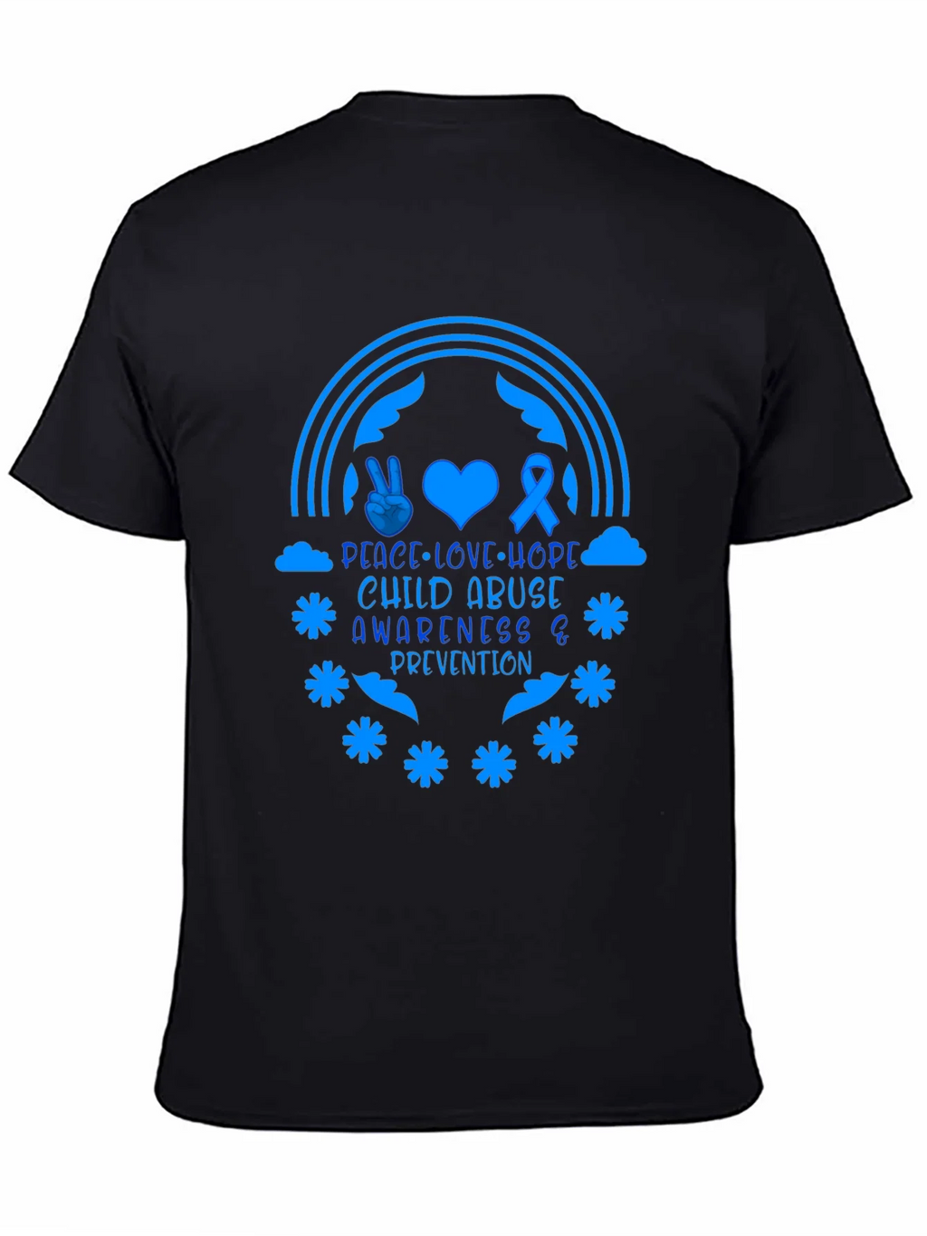 Child Abuse Awareness Tee - Peace Love Hope