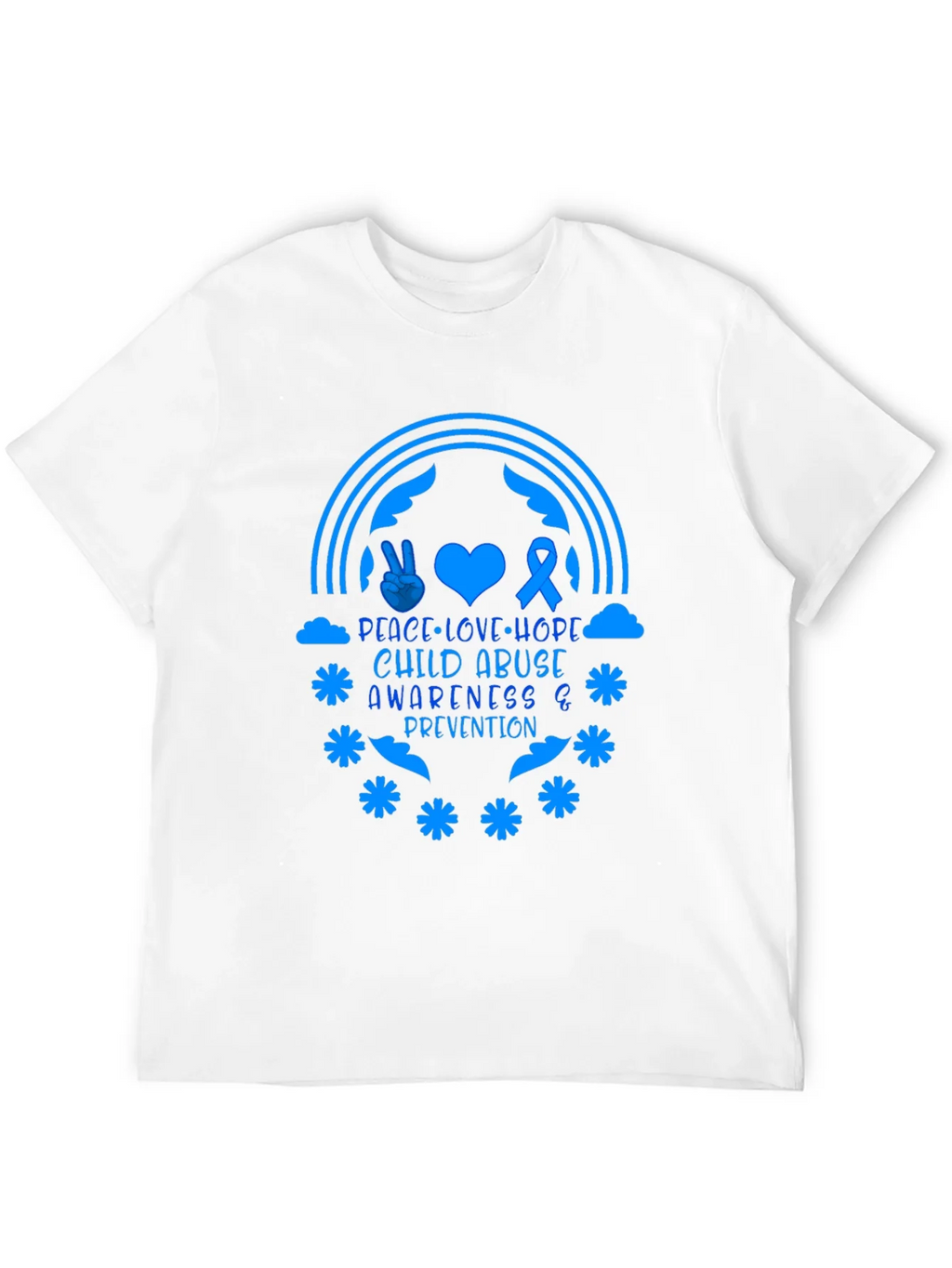 Child Abuse Awareness Tee - Peace Love Hope