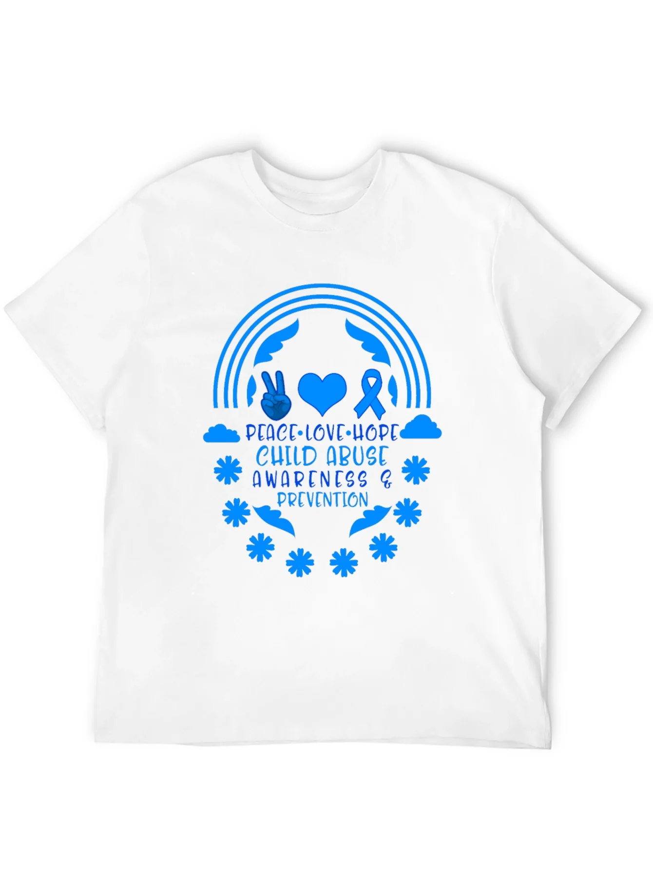 Child Abuse Awareness Tee - Peace Love Hope