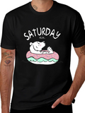 Saturday Relax Bear Donut T-Shirt
