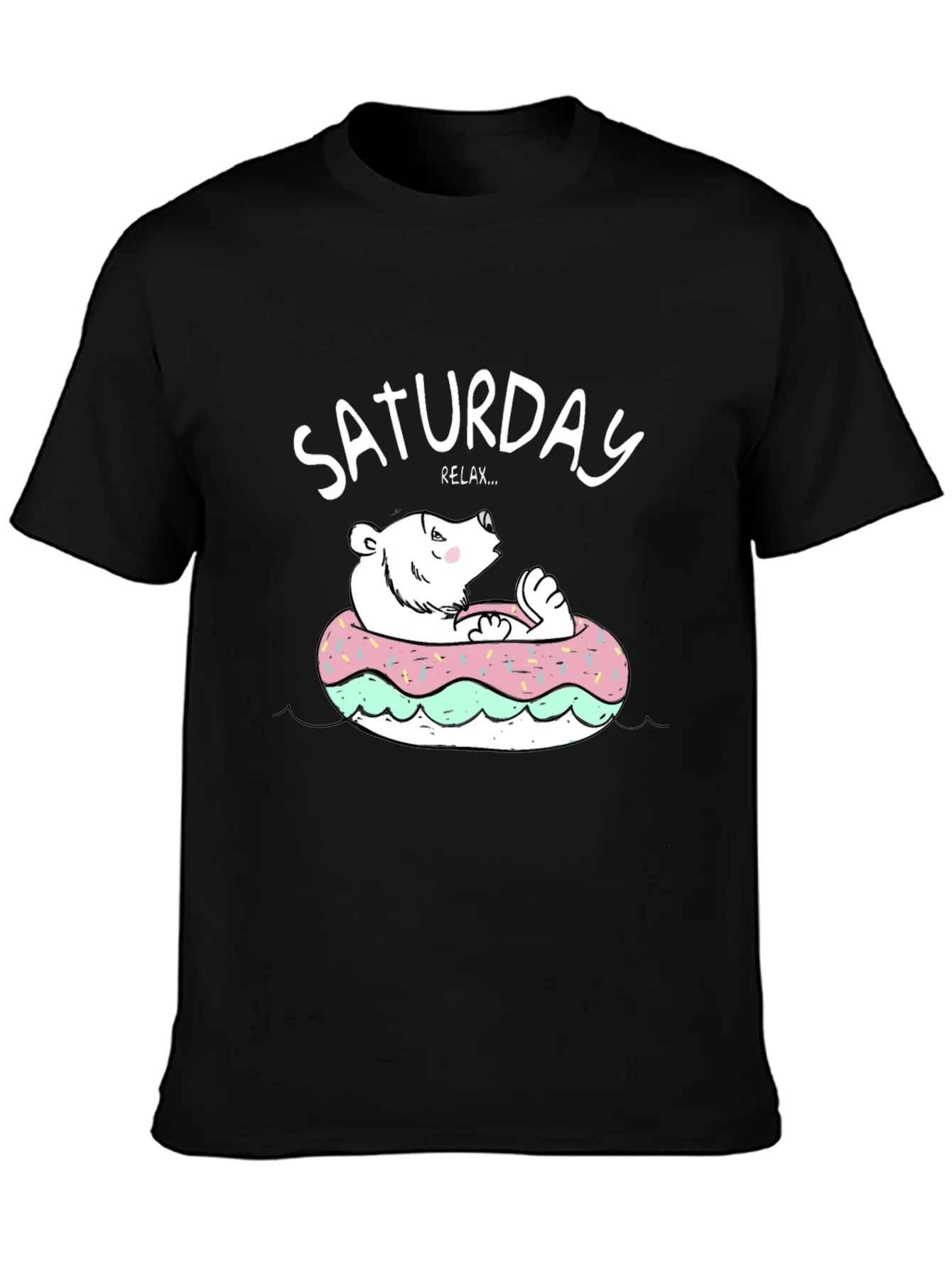 Saturday Relax Bear Donut T-Shirt