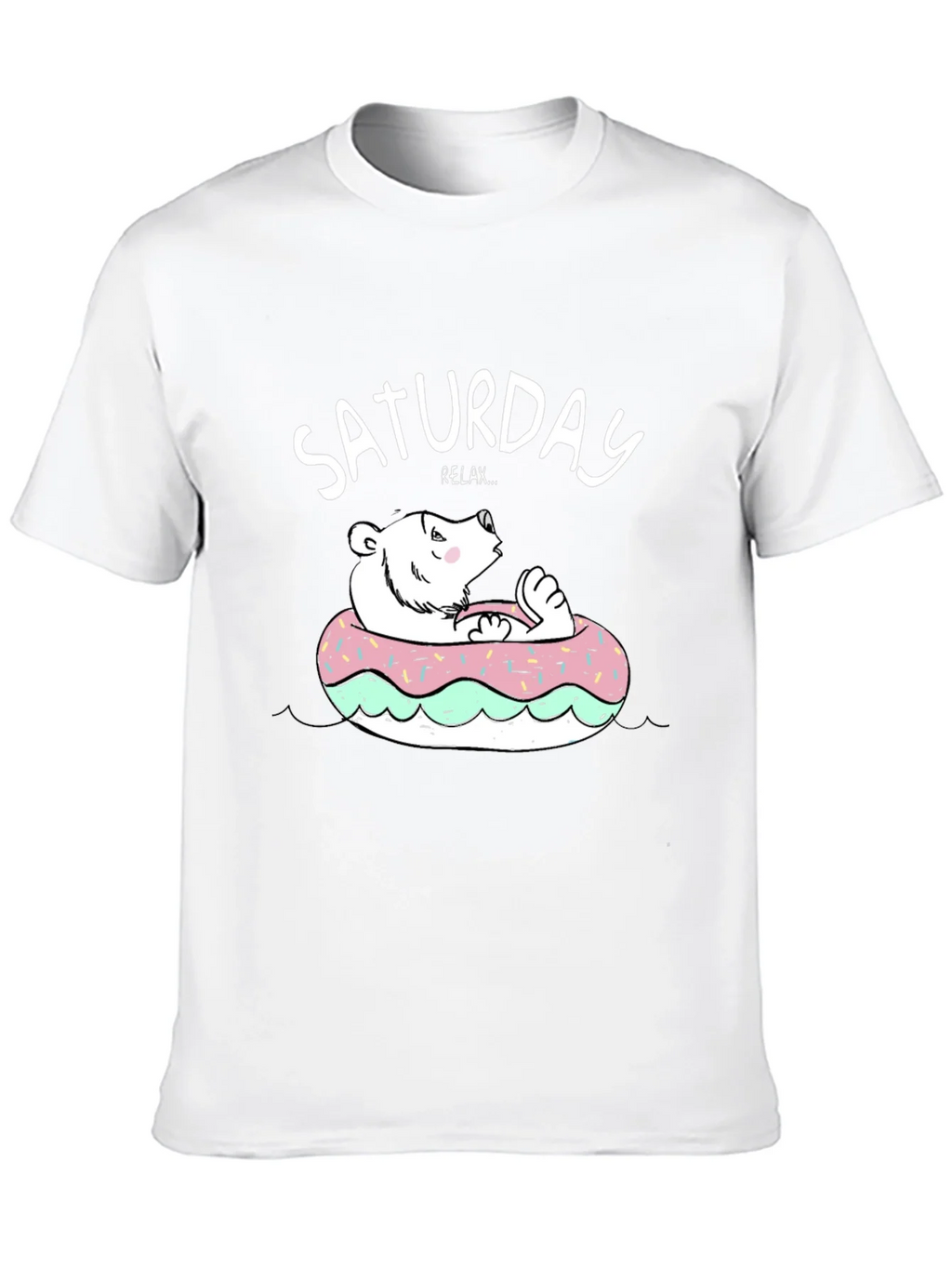 Saturday Relax Bear Donut T-Shirt