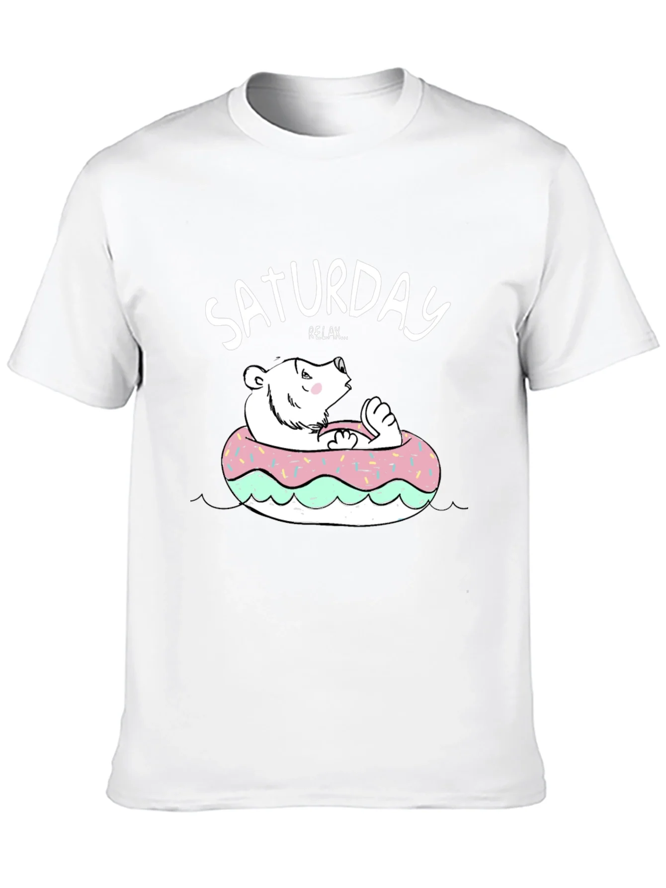 Saturday Relax Bear Donut T-Shirt