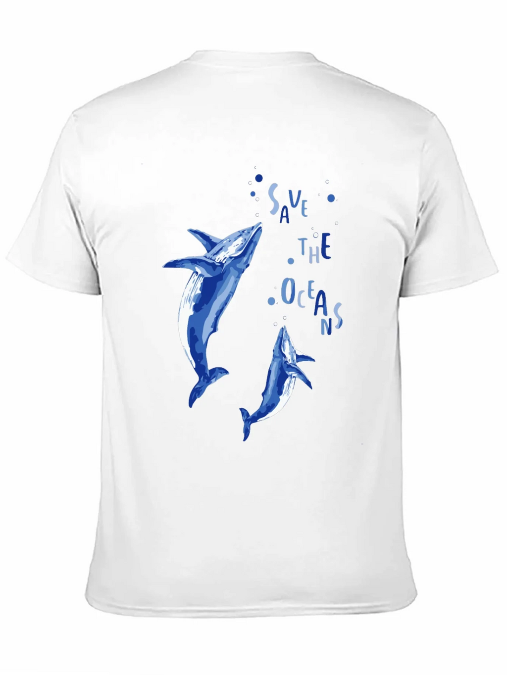 Save the Oceans Graphic Tee - Blue Dolphin Design