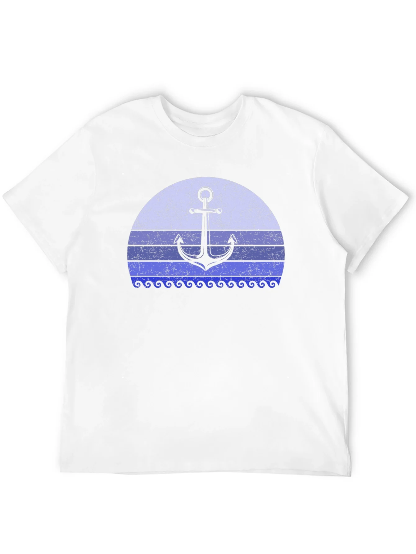 Nautical Anchor Sunset Graphic Tee