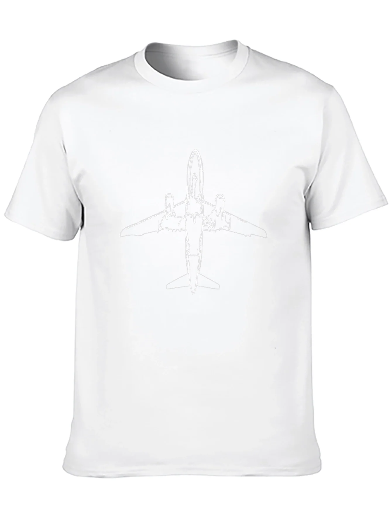 Black Airplane Outline Graphic Tee
