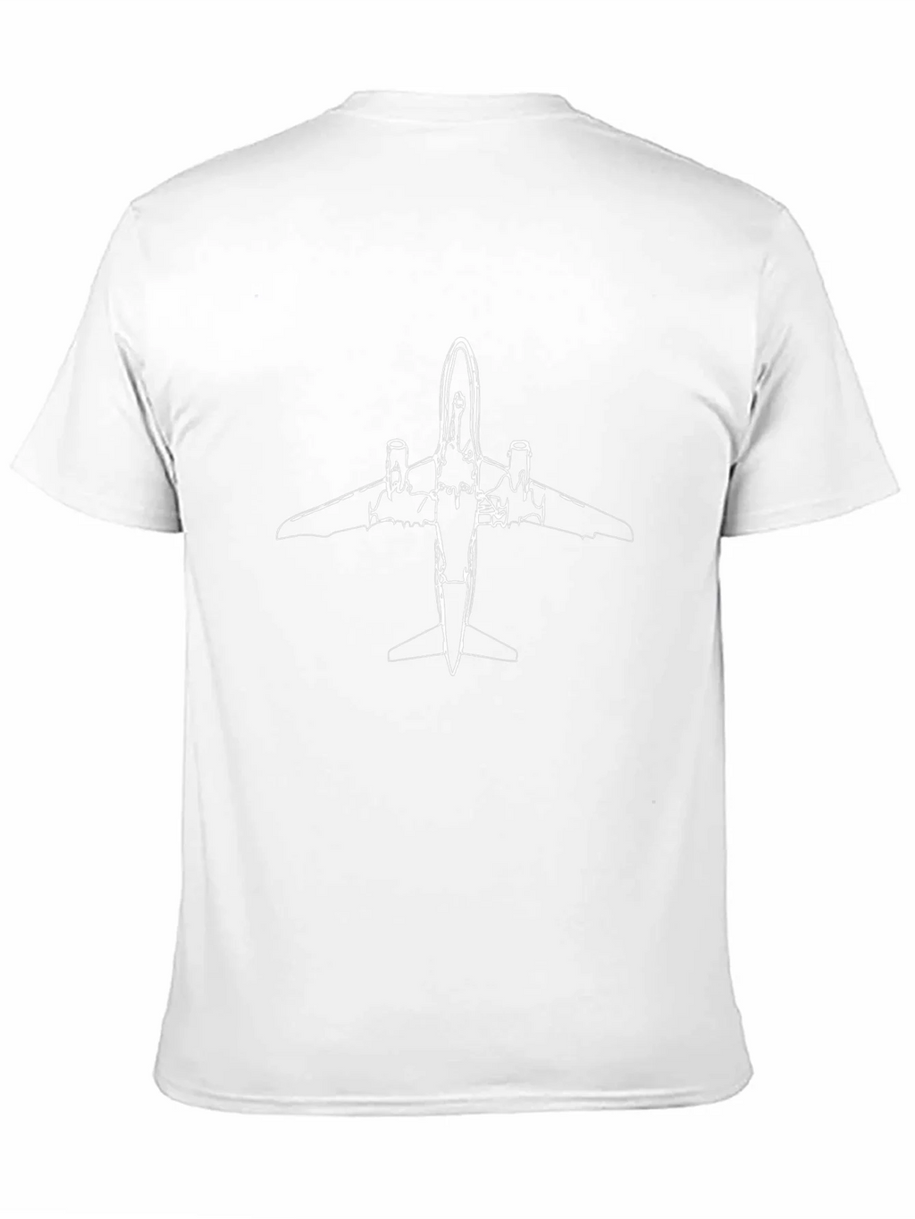 Black Airplane Outline Graphic Tee