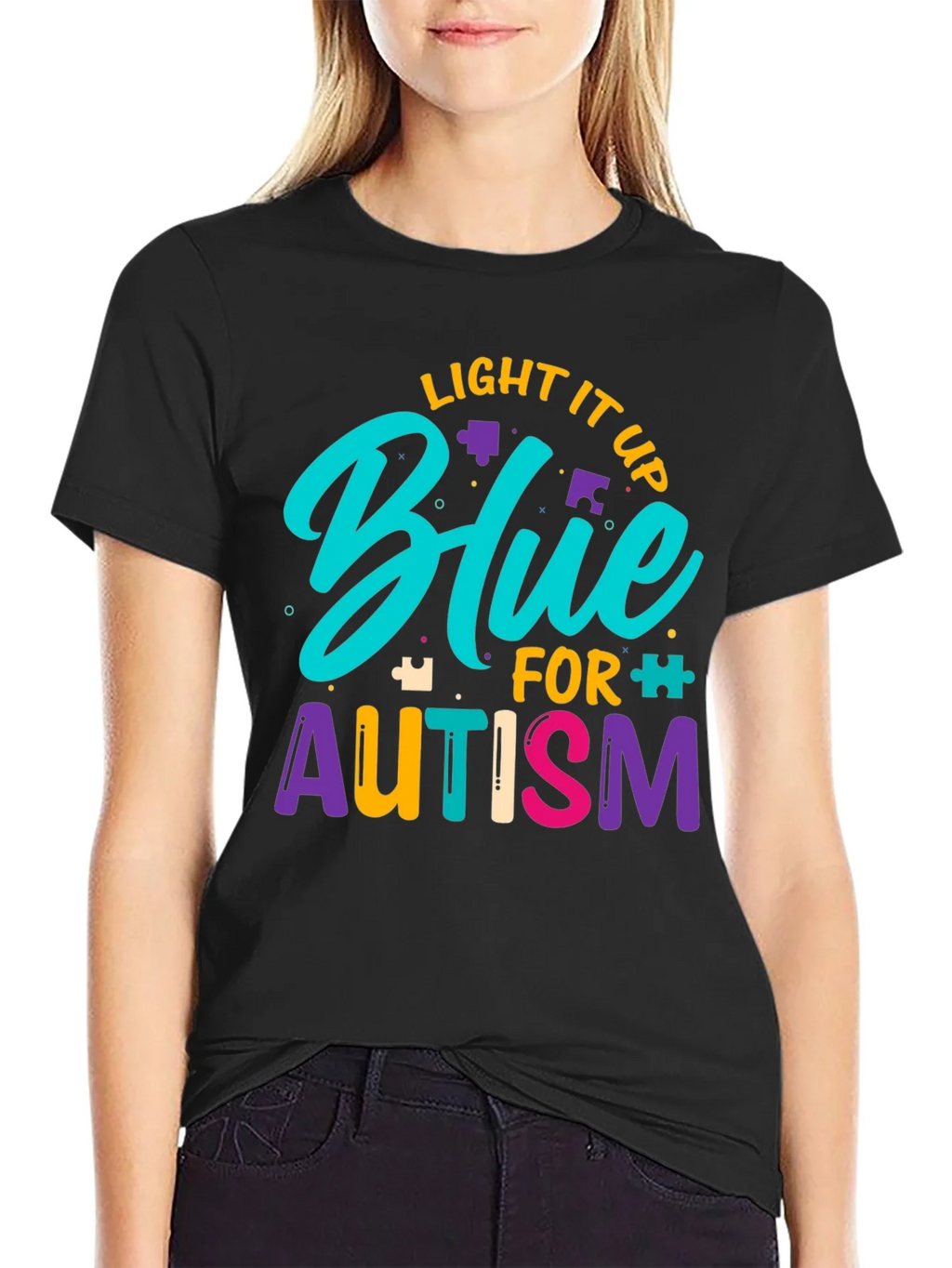 Light It Up Blue Autism Awareness T-Shirt