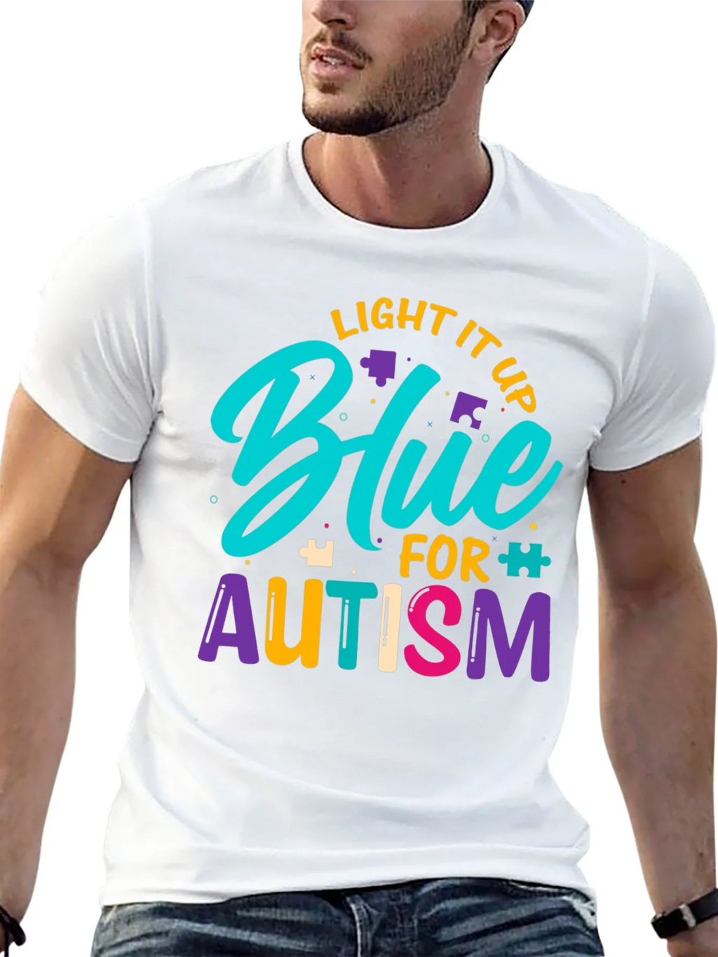 Light It Up Blue Autism Awareness T-Shirt