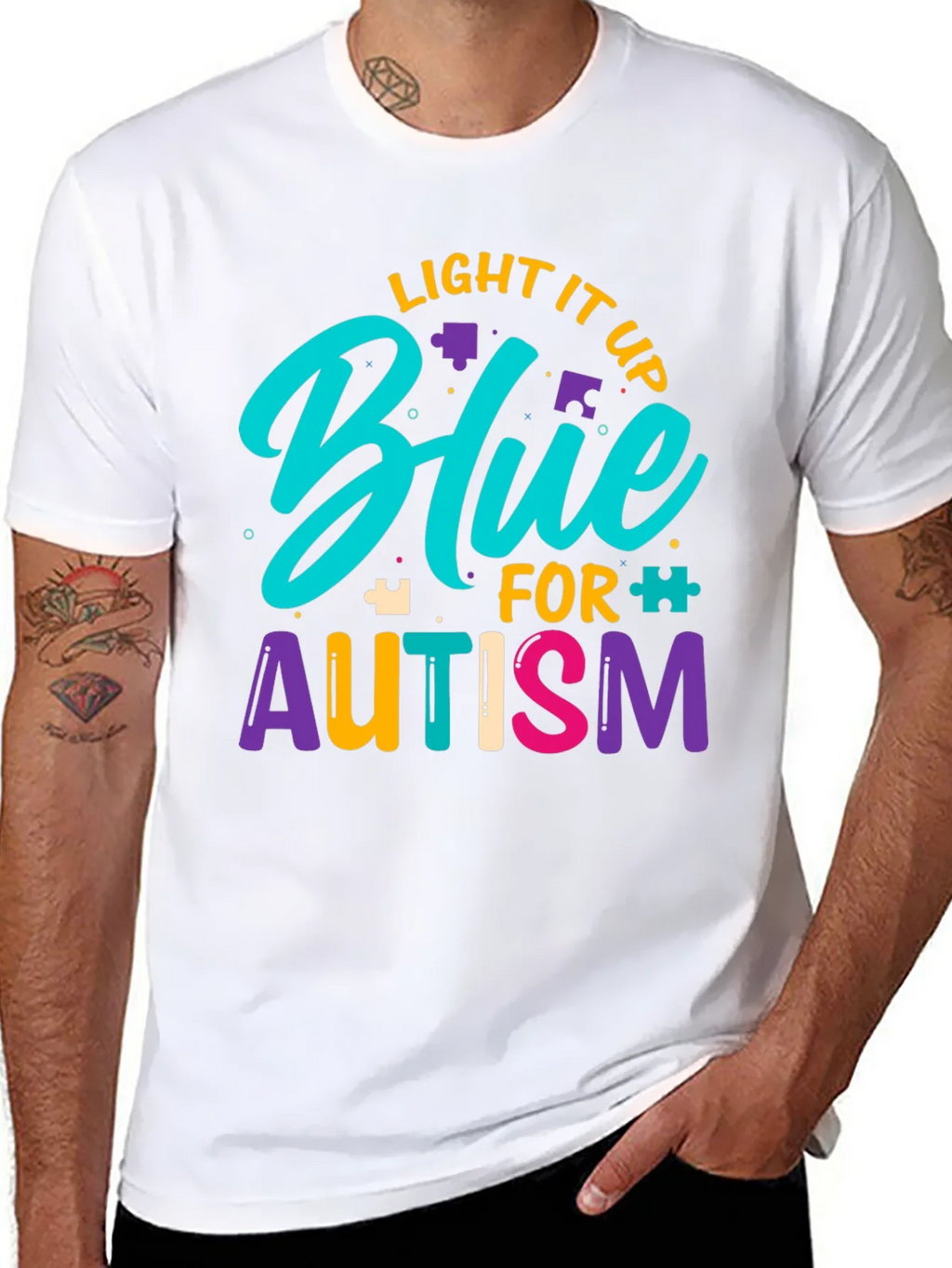 Light It Up Blue Autism Awareness T-Shirt