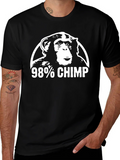 98% Chimp Graphic Tee - Black T-Shirt