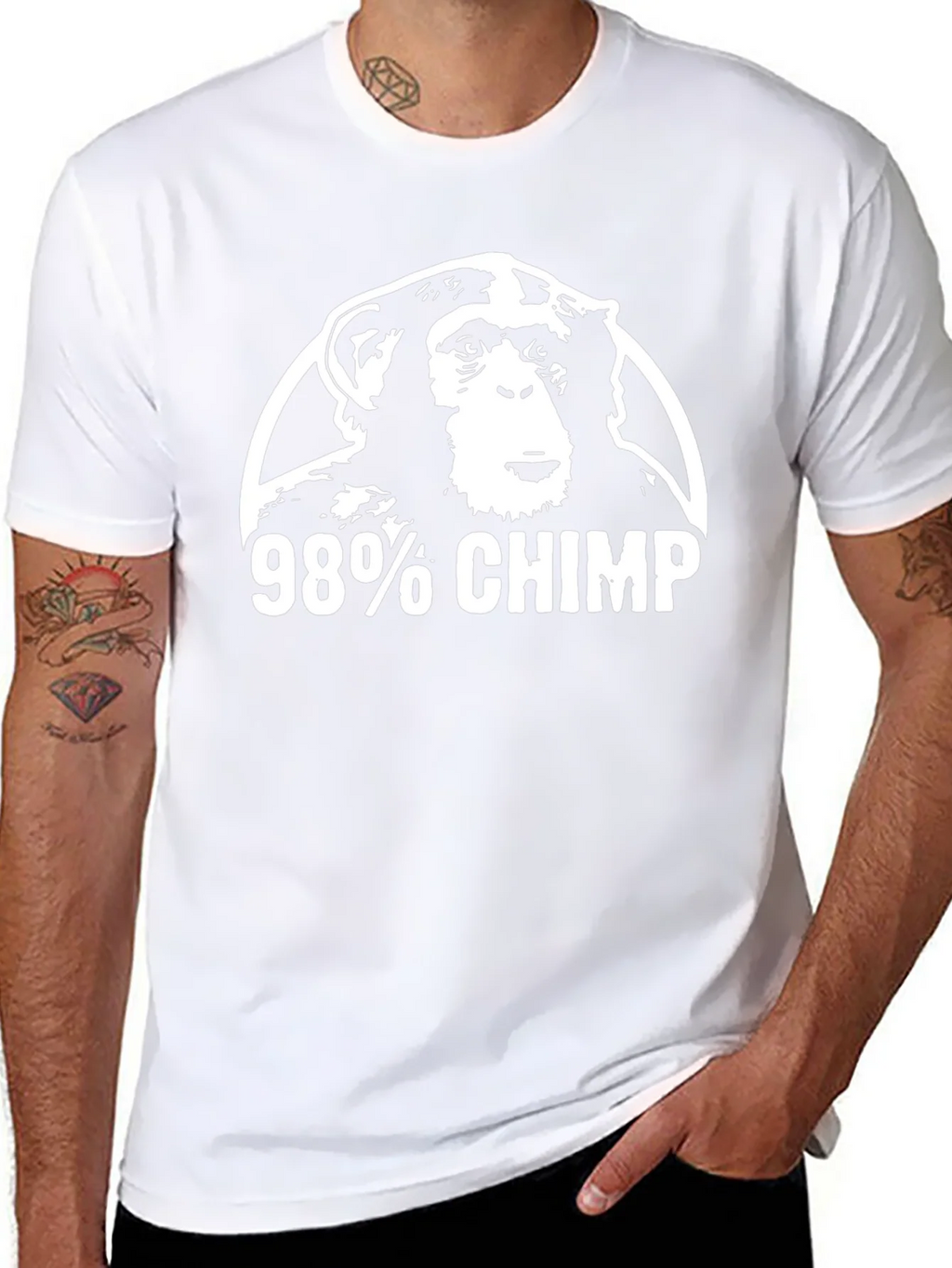 98% Chimp Graphic Tee - Black T-Shirt