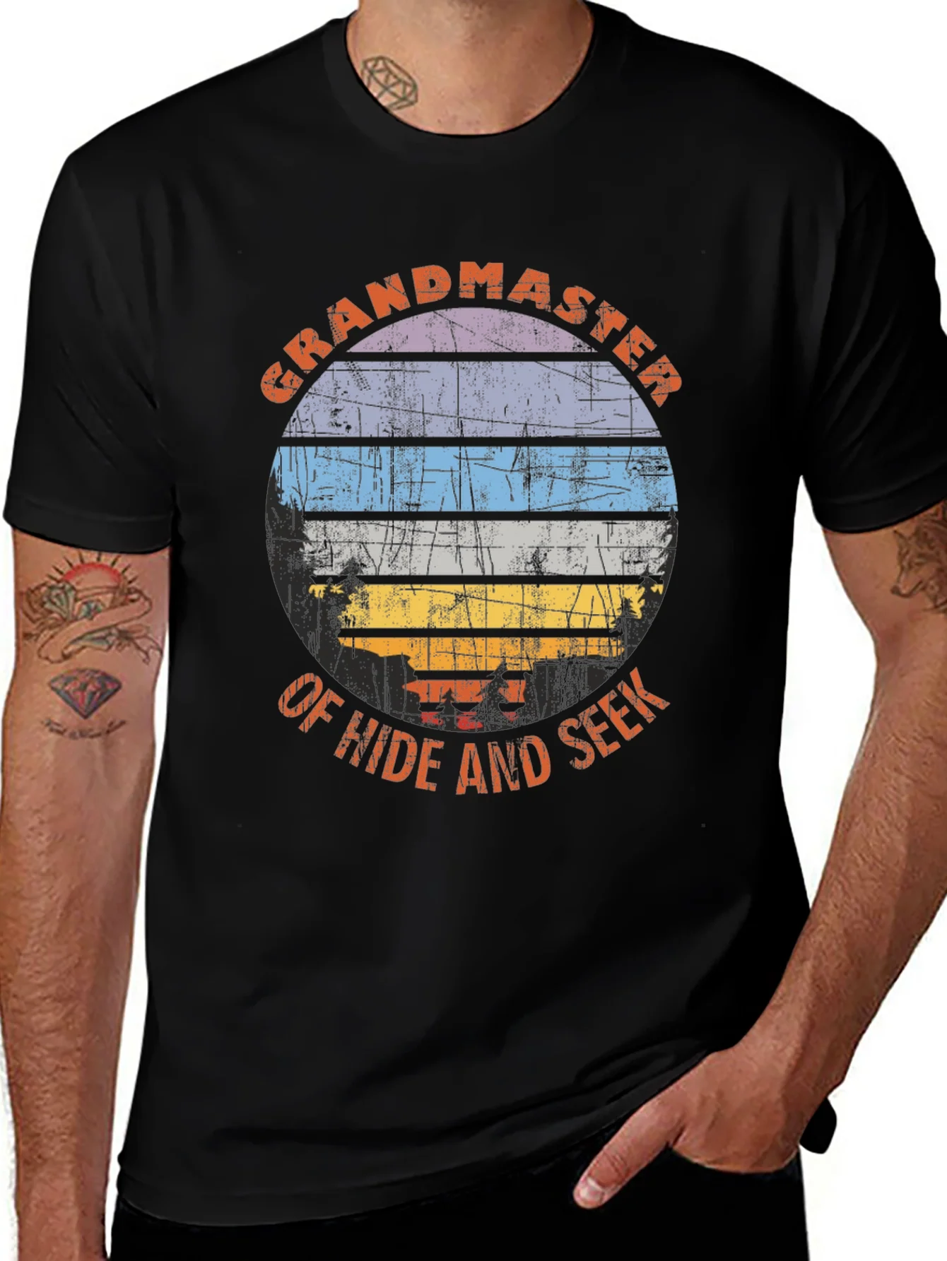 Grandmaster of Hide and Seek Retro T-Shirt