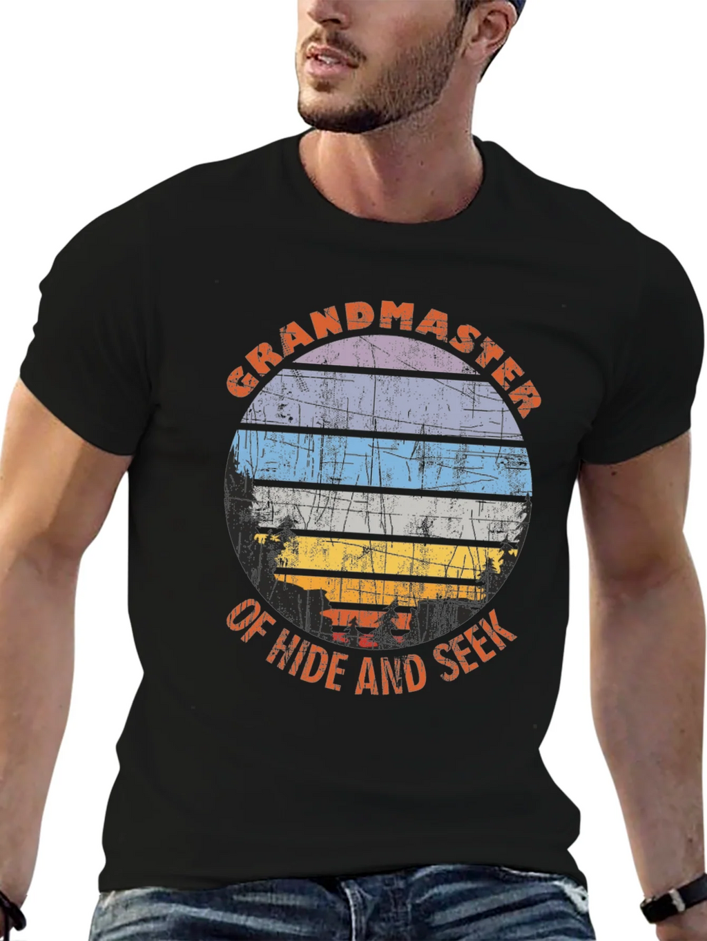 Grandmaster of Hide and Seek Retro T-Shirt
