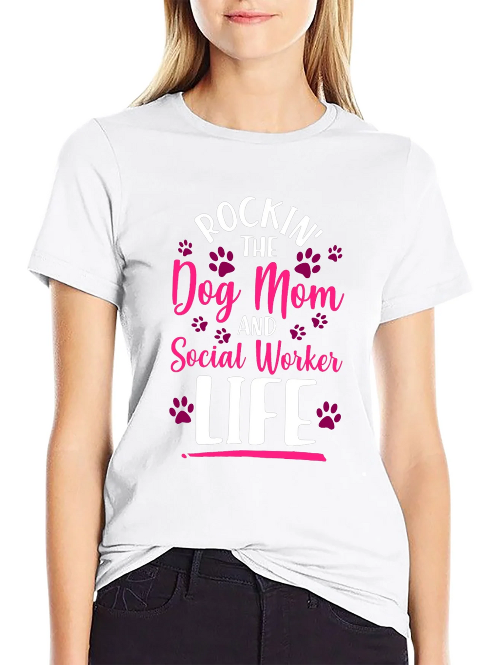 Rockin Dog Mom & Social Worker Life T-Shirt