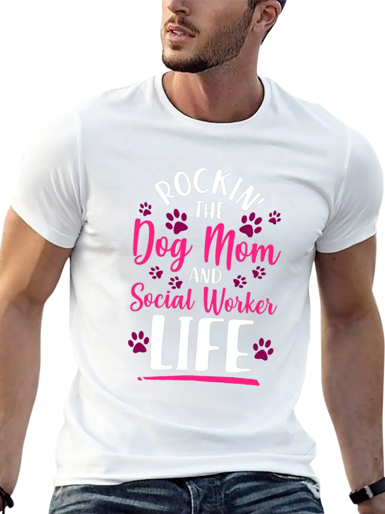 Rockin Dog Mom & Social Worker Life T-Shirt