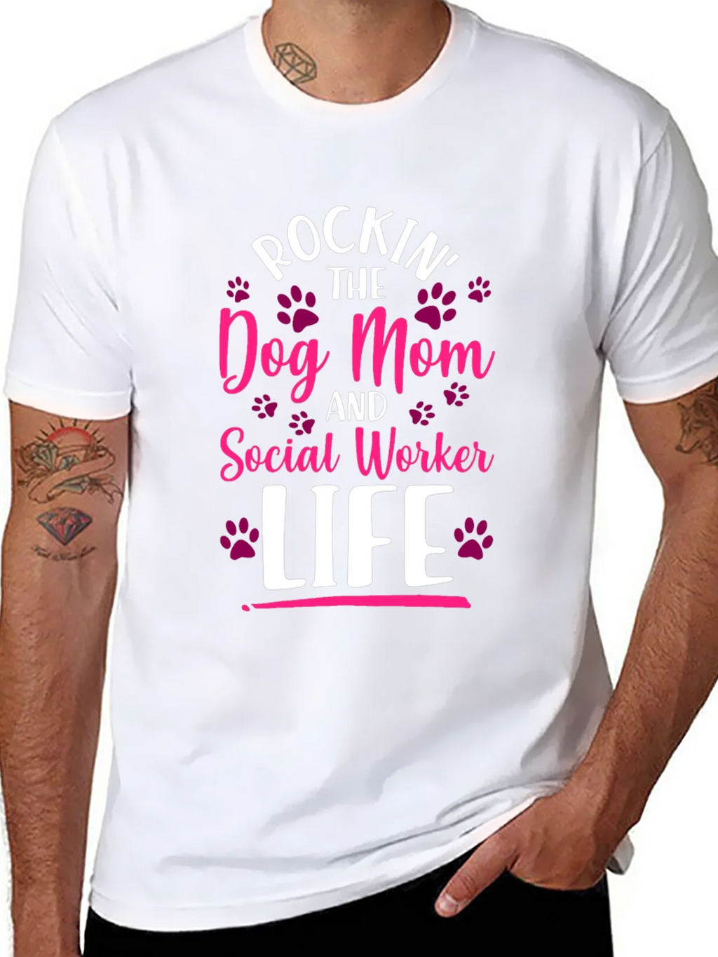 Rockin Dog Mom & Social Worker Life T-Shirt