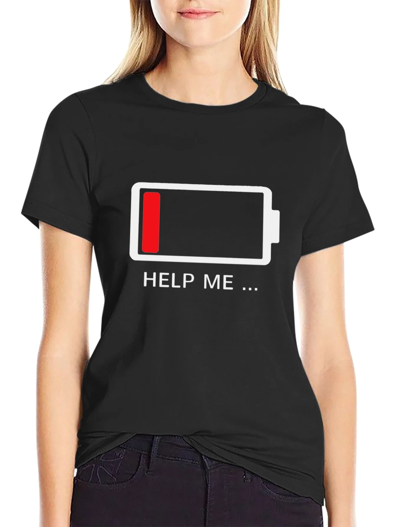 Low Battery T-Shirt - Funny Help Me Design