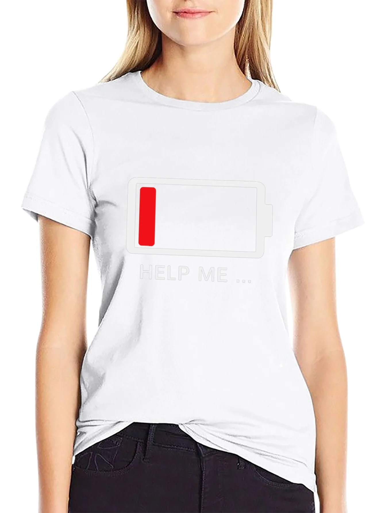 Low Battery T-Shirt - Funny Help Me Design