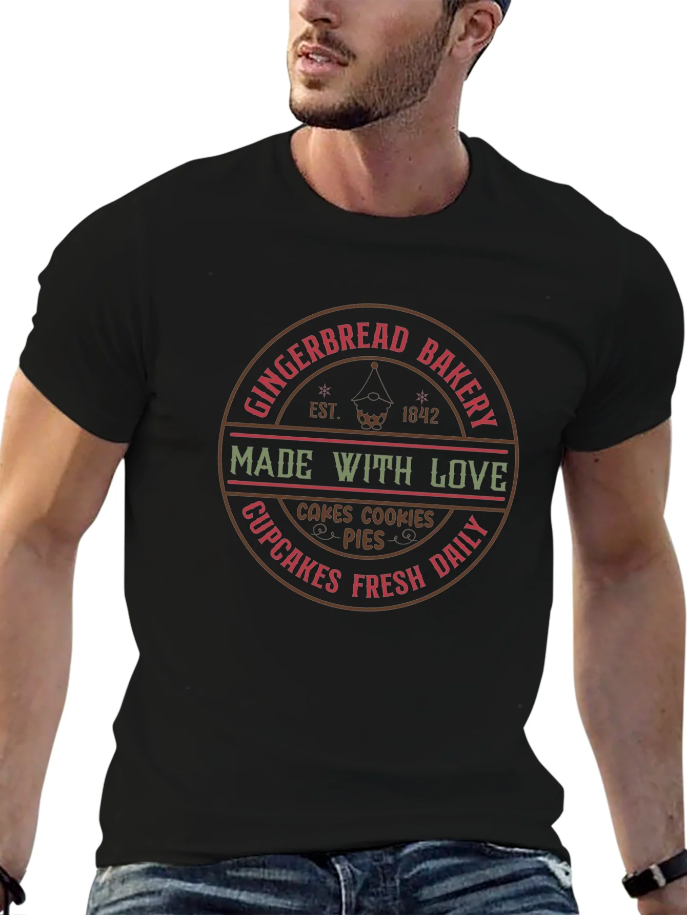 Gingerbread Bakery T-Shirt - Made With Love