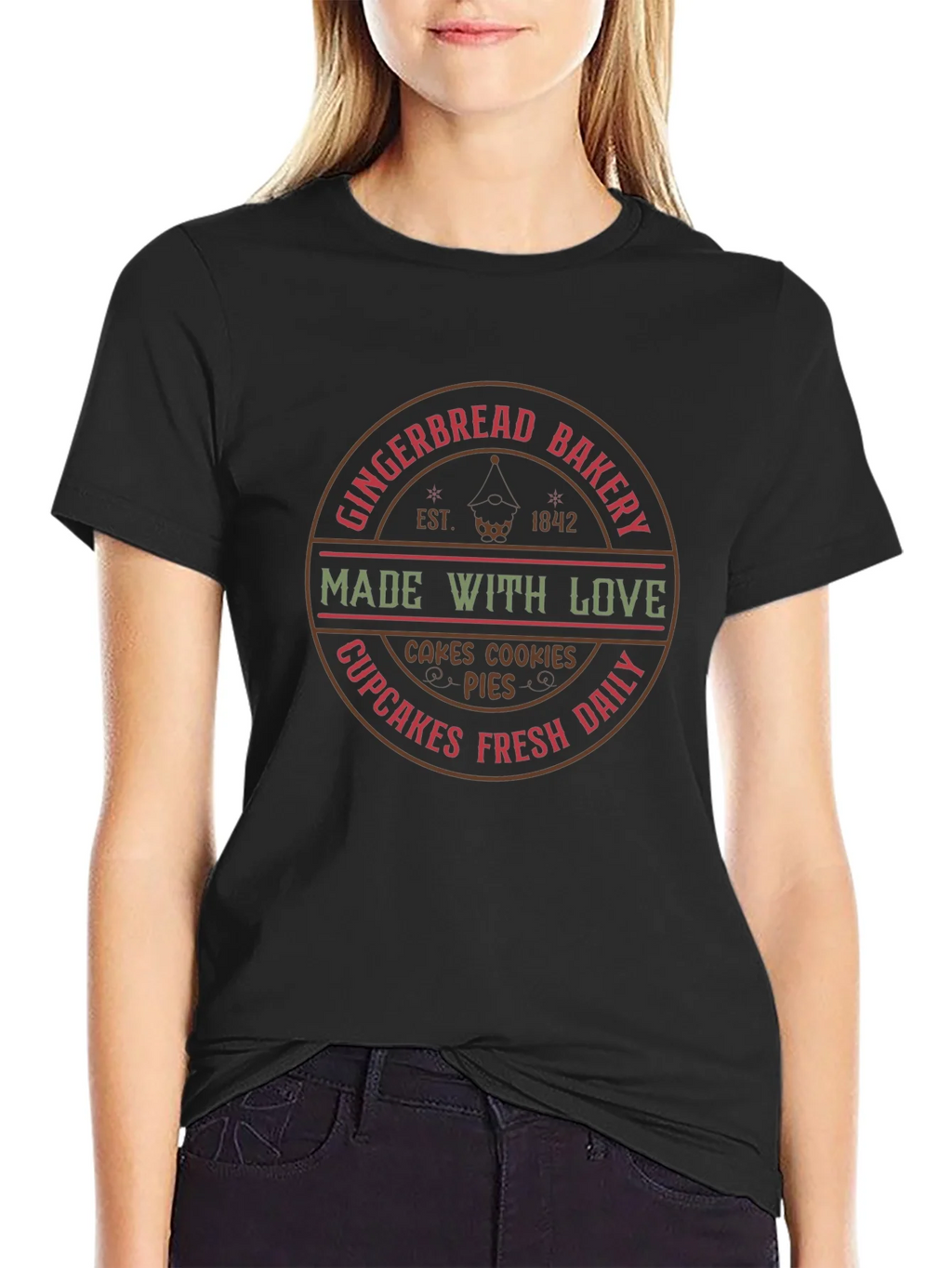 Gingerbread Bakery T-Shirt - Made With Love